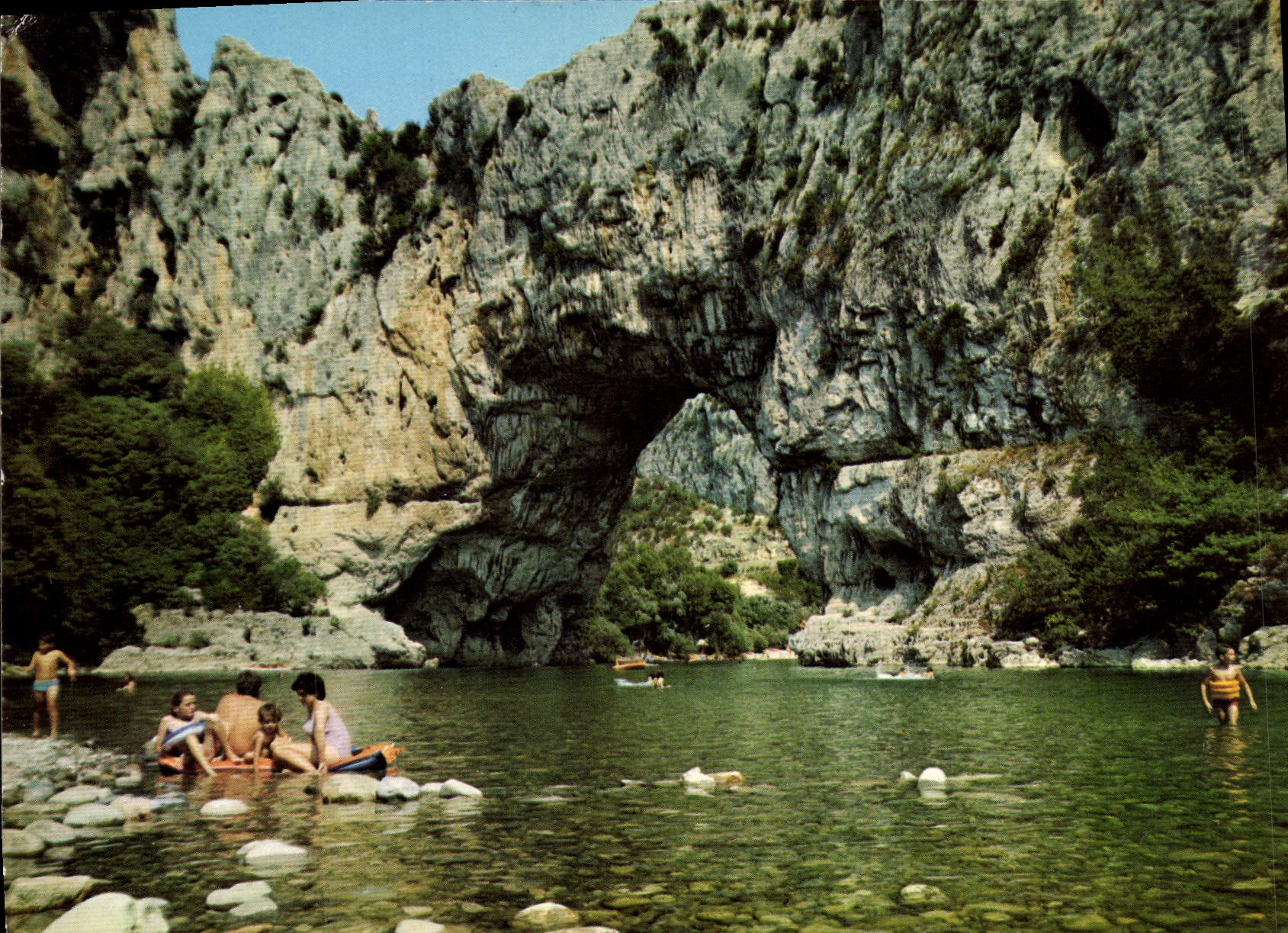 MODERN CARD Beautiful Images of Ardeche Bridge of Arc and Ardeche