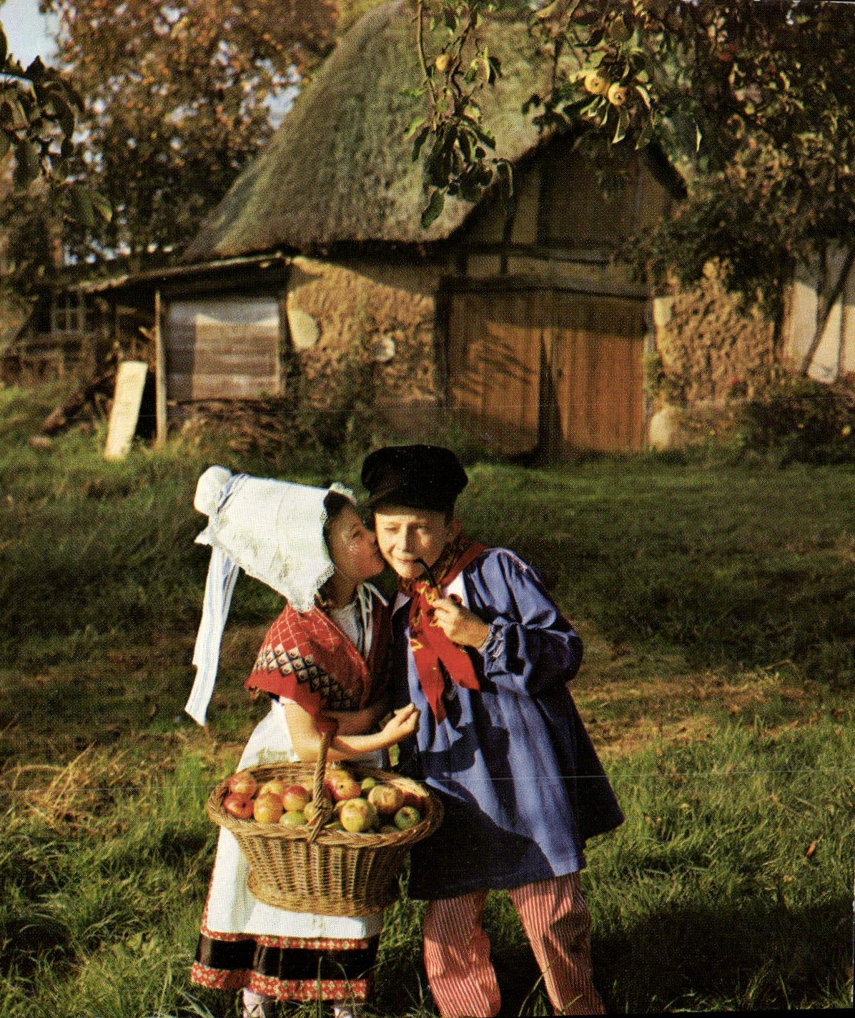CPM Folklore Normand Vit en pres d'me pou que Enfants Folklore