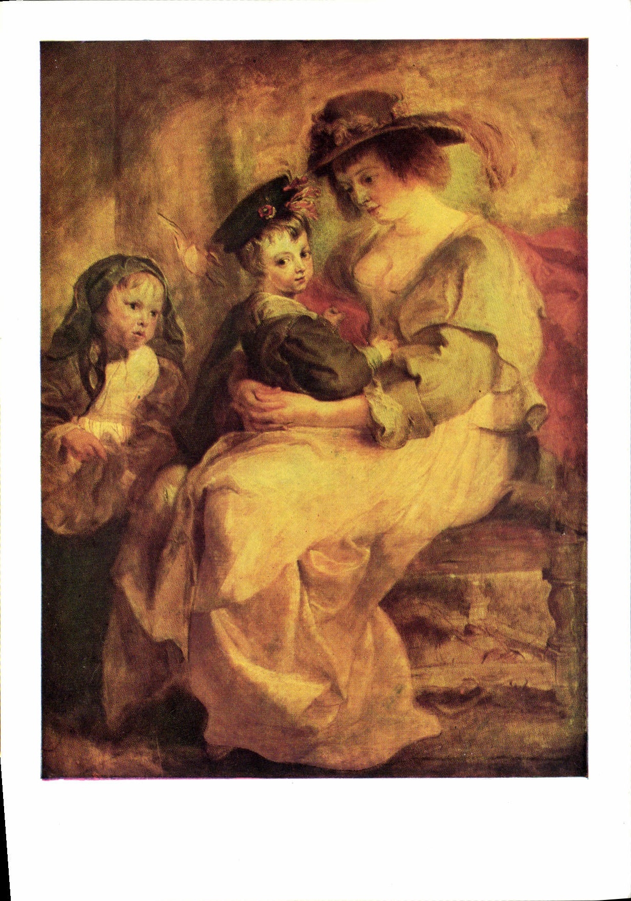 MODERN CARD Pierre Paul Rubens Portrait of Helene Fourment second woman of Rubens and her children