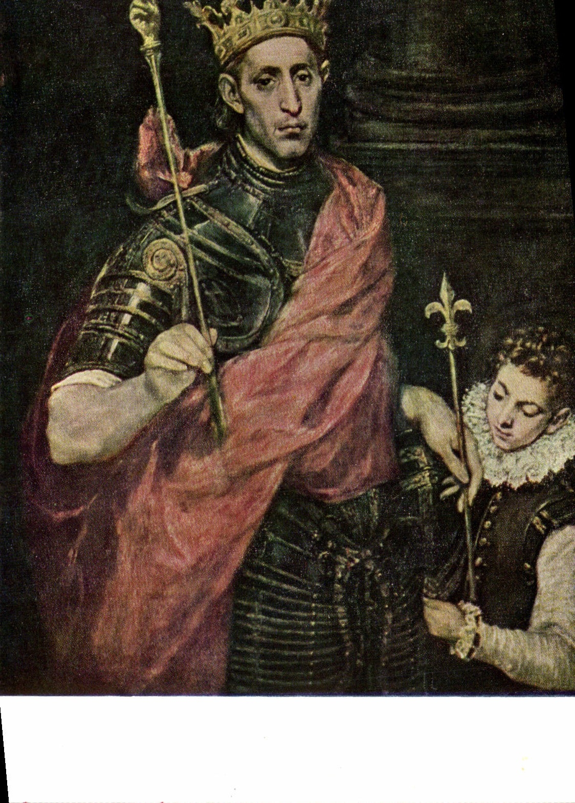 MODERN CARD Domenico Theotocopuli says Greco Saint Louis King de France