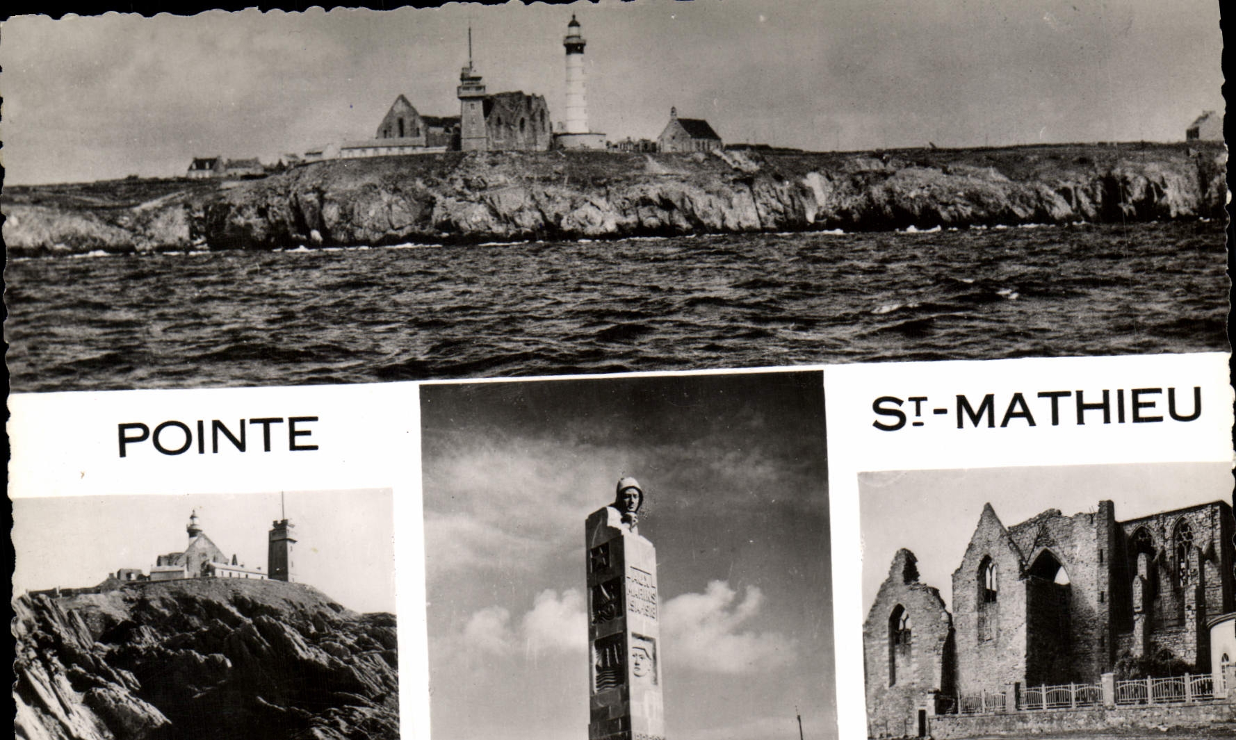 MODERN CARD Point St Mathieu the Point and his Lighthouse the War memorial Militaria