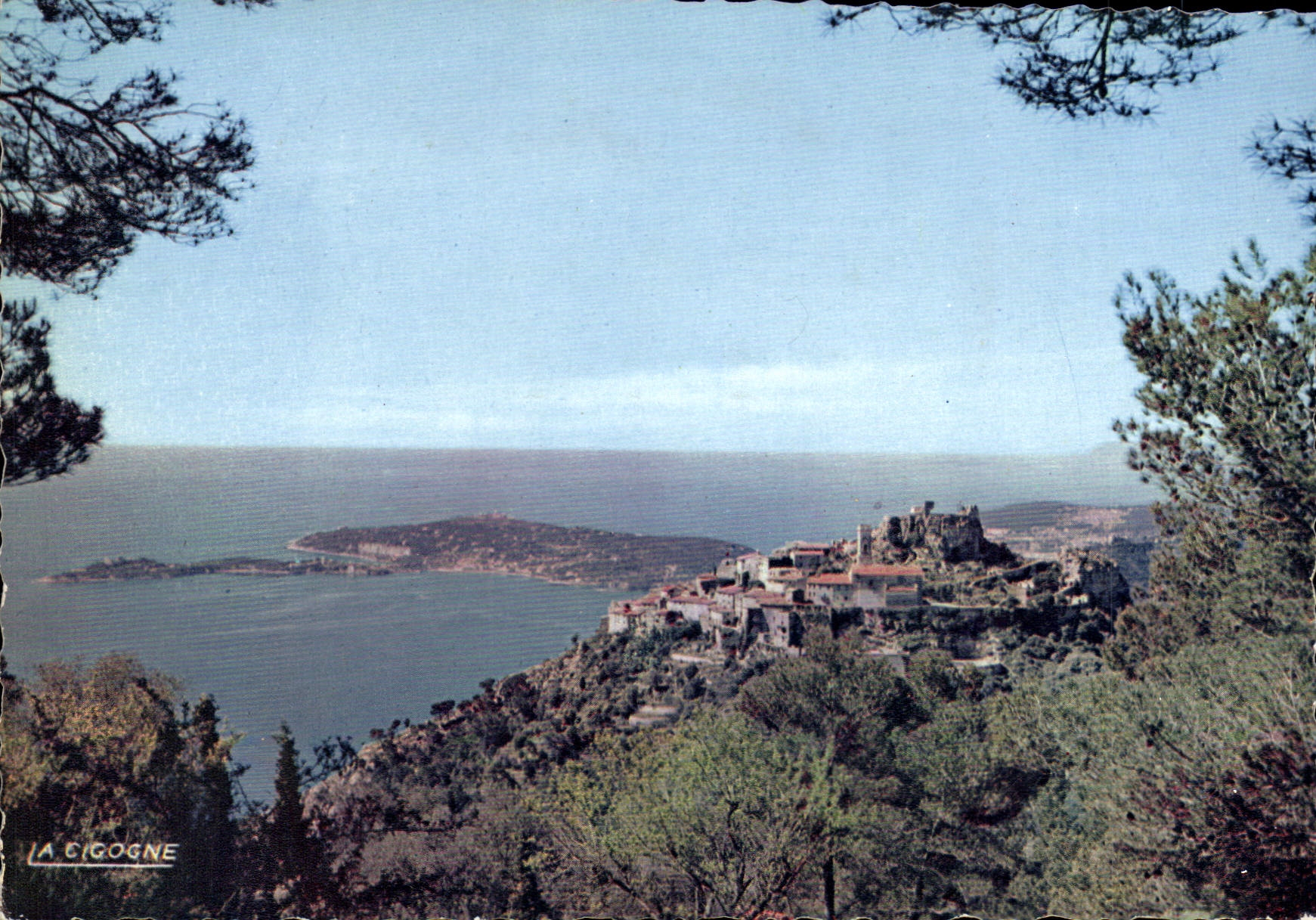 POSTAL MODERNA cabo Ferrat de la aldea de Eze