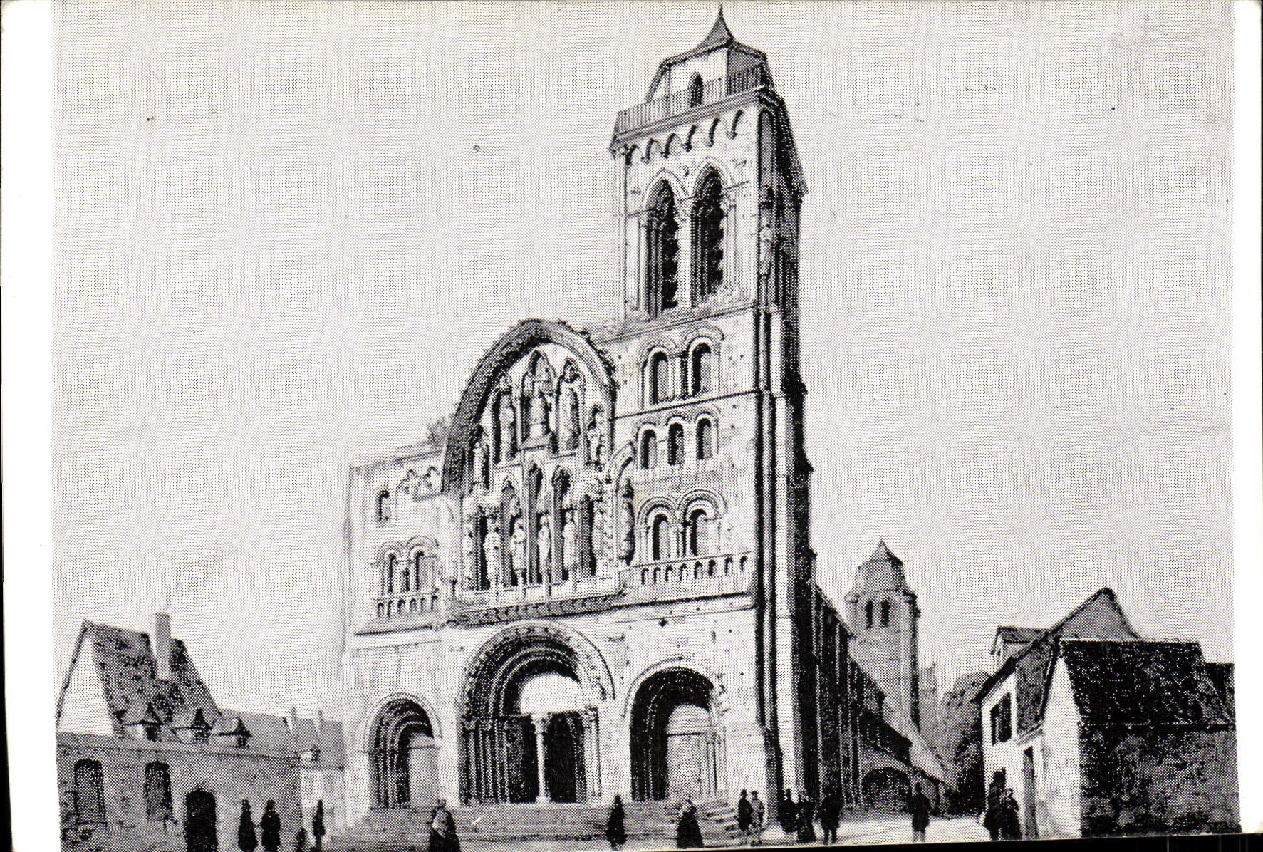 CPM La basilique de Vezelay en 1840 Bigeard