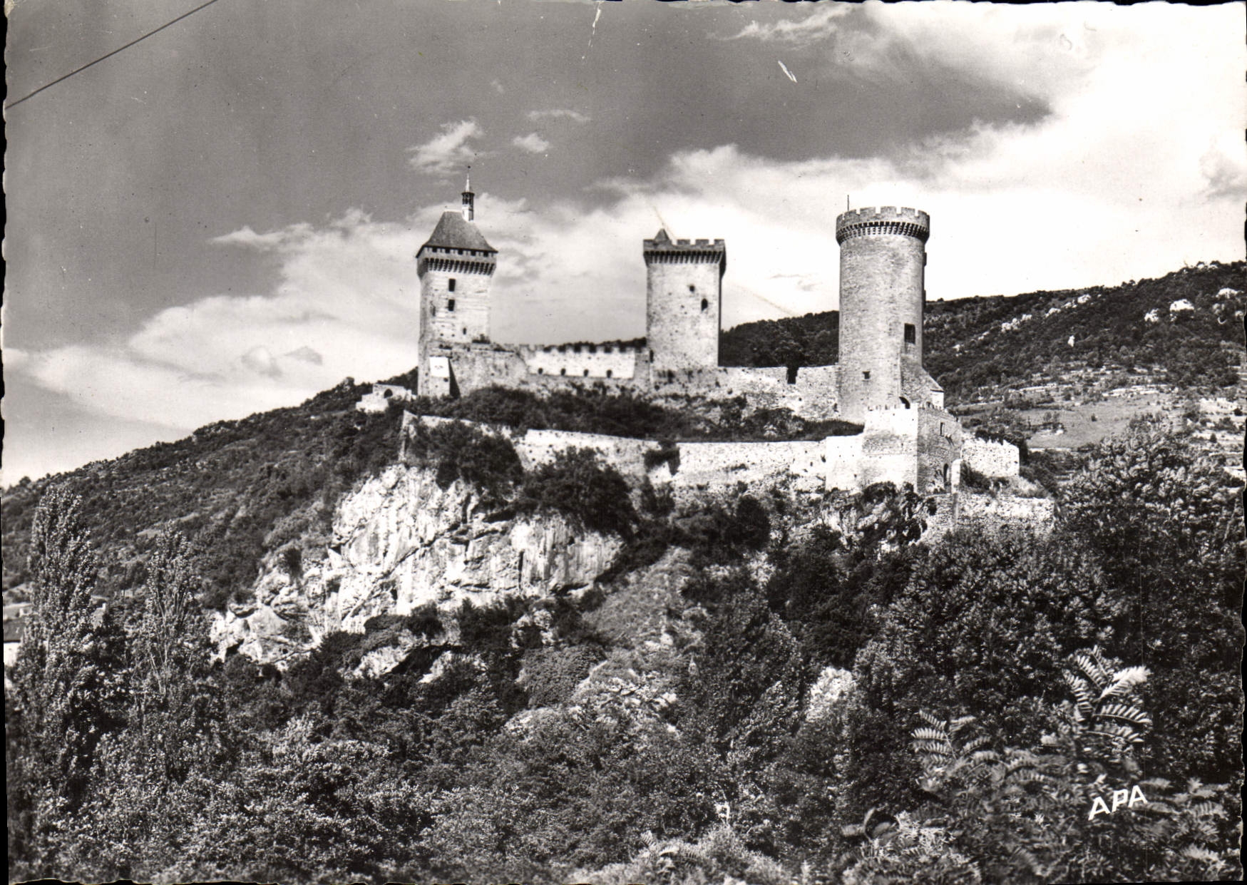 MODERN CARD Foix the Castle Western Frontage