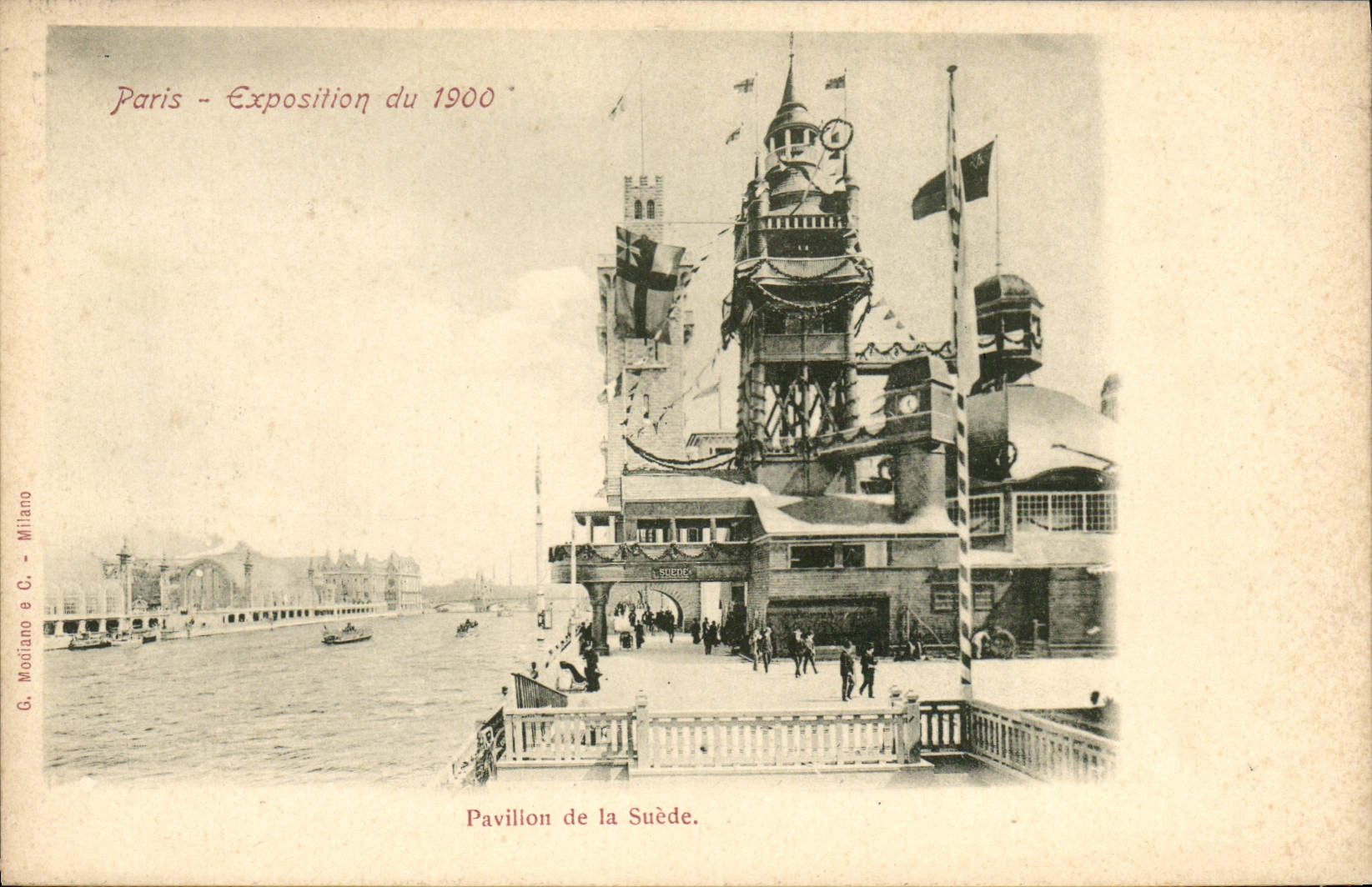 MODERN CARD Paris Fair 1900 House of Sweden