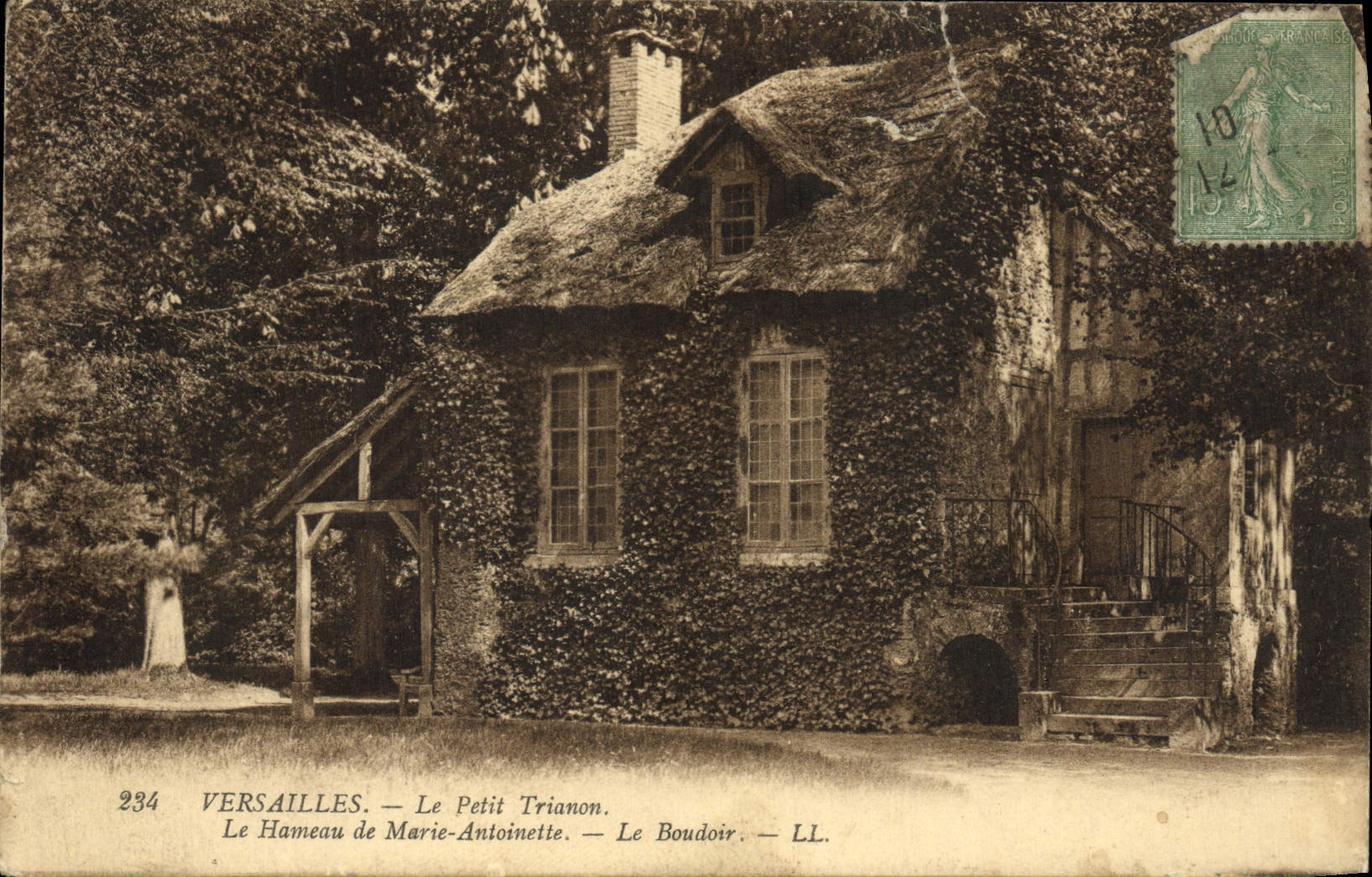 VINTAGE POSTCARD Versailles Small Trianon the Hamlet of Marie Antoinette the Boudoir