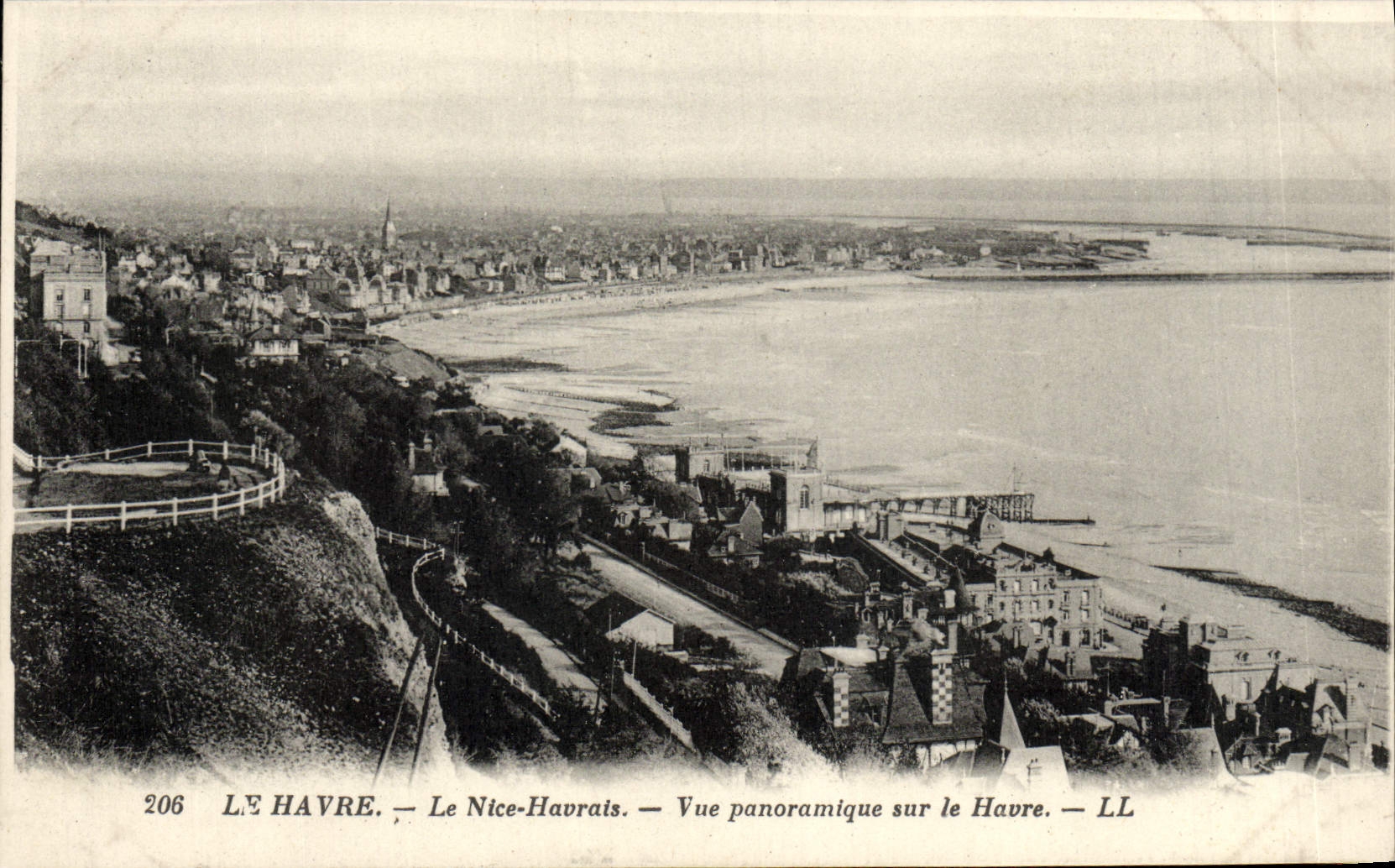 Natural de Le Havre de la POSTAL de la VENDIMIA Niza de la opinión panorámica de Le Havre sobre Le Havre