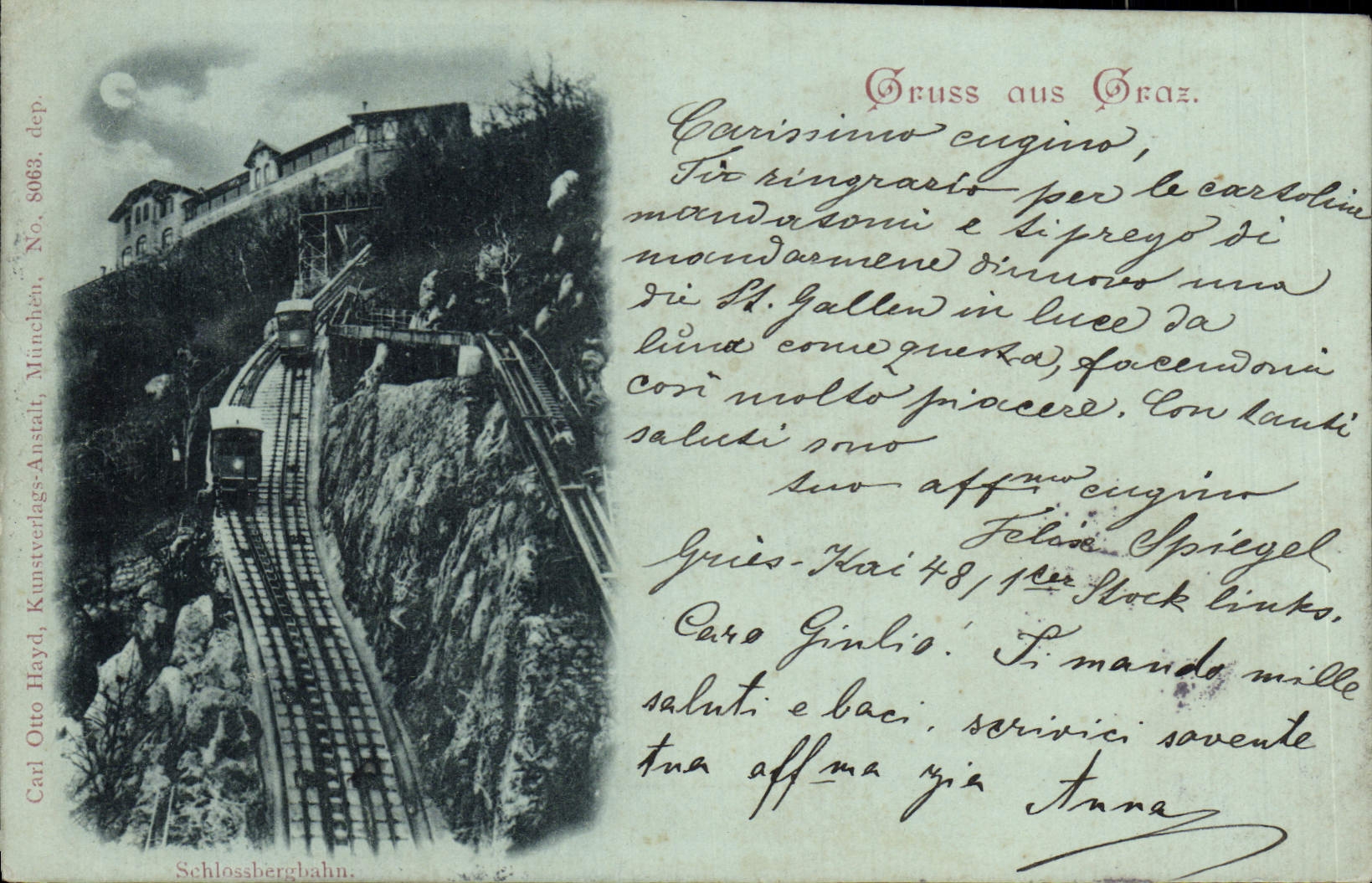 VINTAGE POSTCARD Gruss and Graz