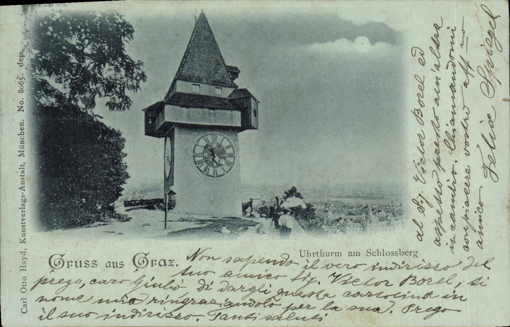 CPA Graz Uhrthurm ain Schlossberg