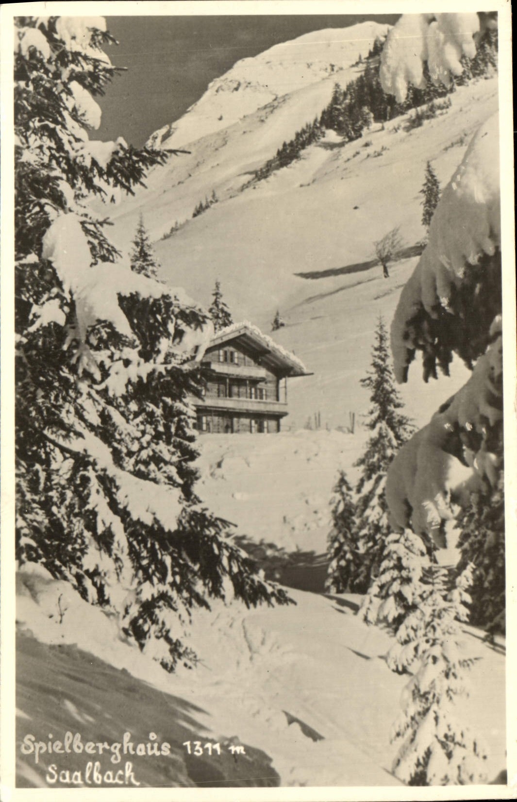 VINTAGE POSTCARD Spielberghaus Saalbach