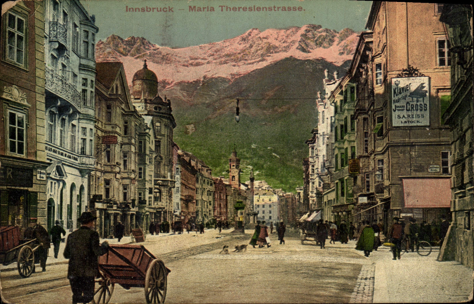 CPA Innsbruck Maria Theresienstrasse Publicite Piano Gross
