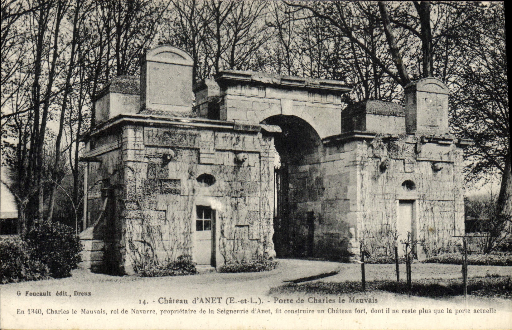 El castillo D Anet de la POSTAL de la VENDIMIA lleva de Charles el main