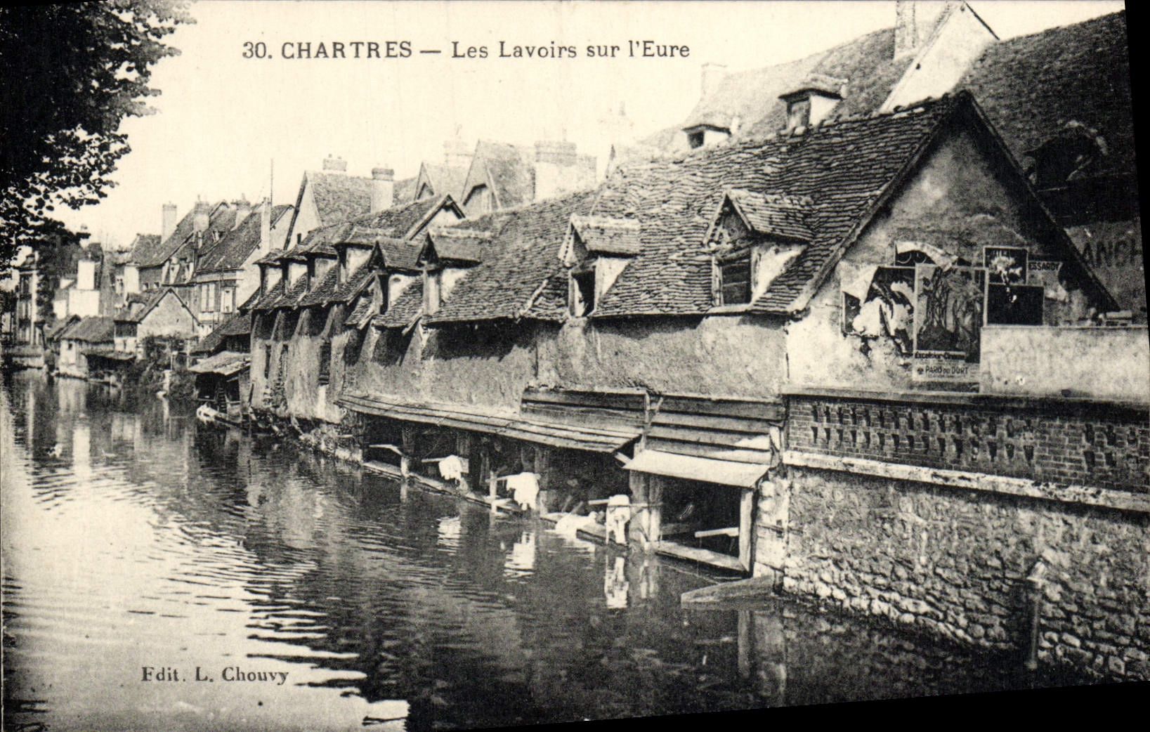 Lavanderías automáticas de Chartres de la POSTAL de la VENDIMIA en el Eure