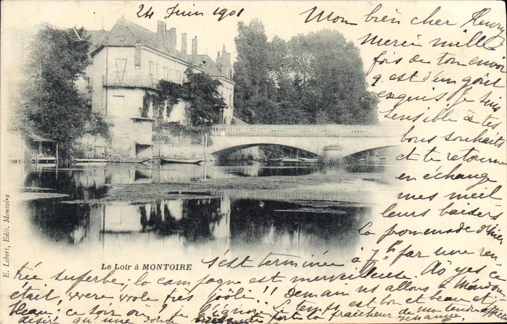 VINTAGE POSTCARD the Dormouse has Montoire