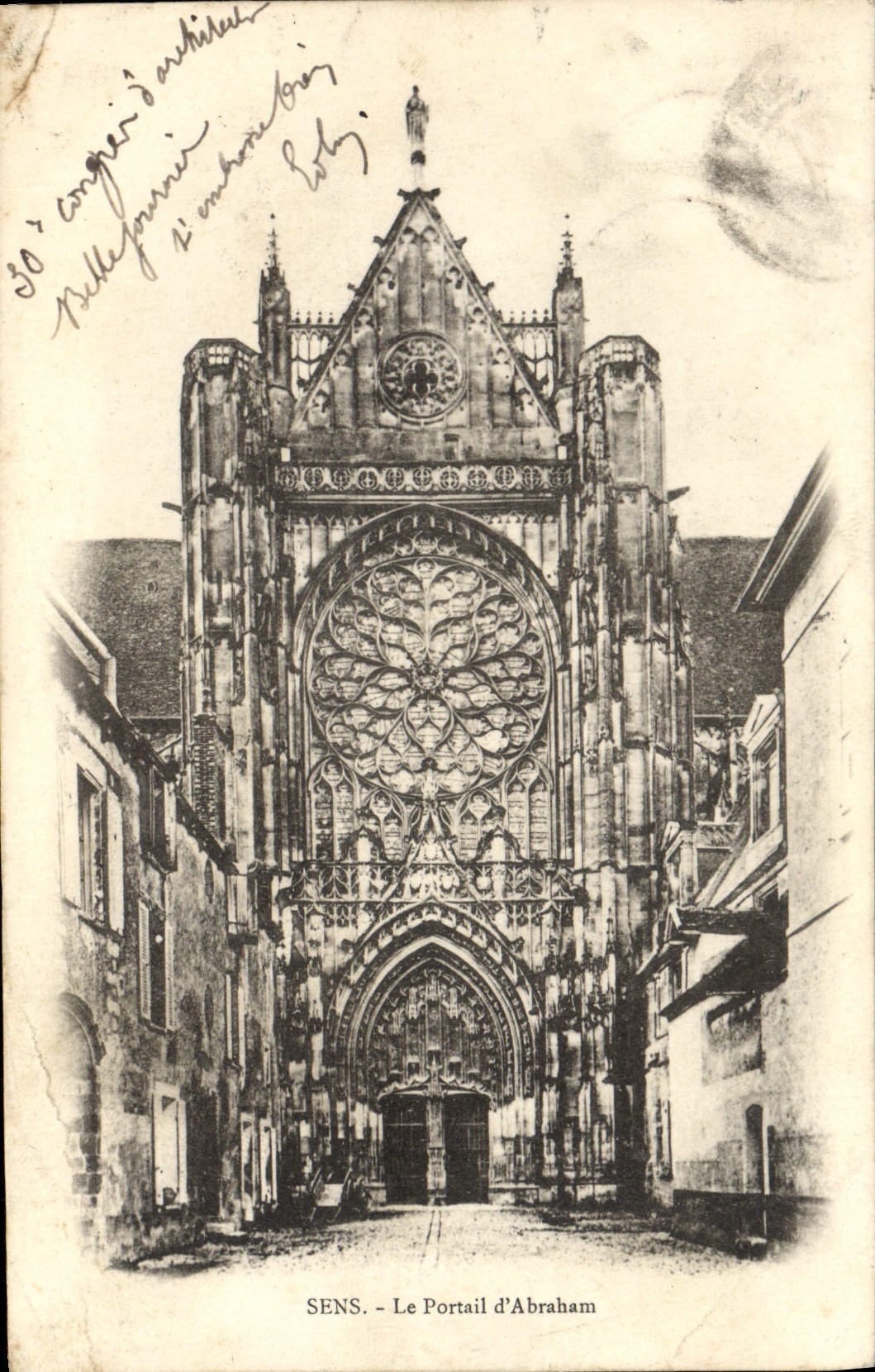 POSTAL de la VENDIMIA Sens la puerta de Abraham