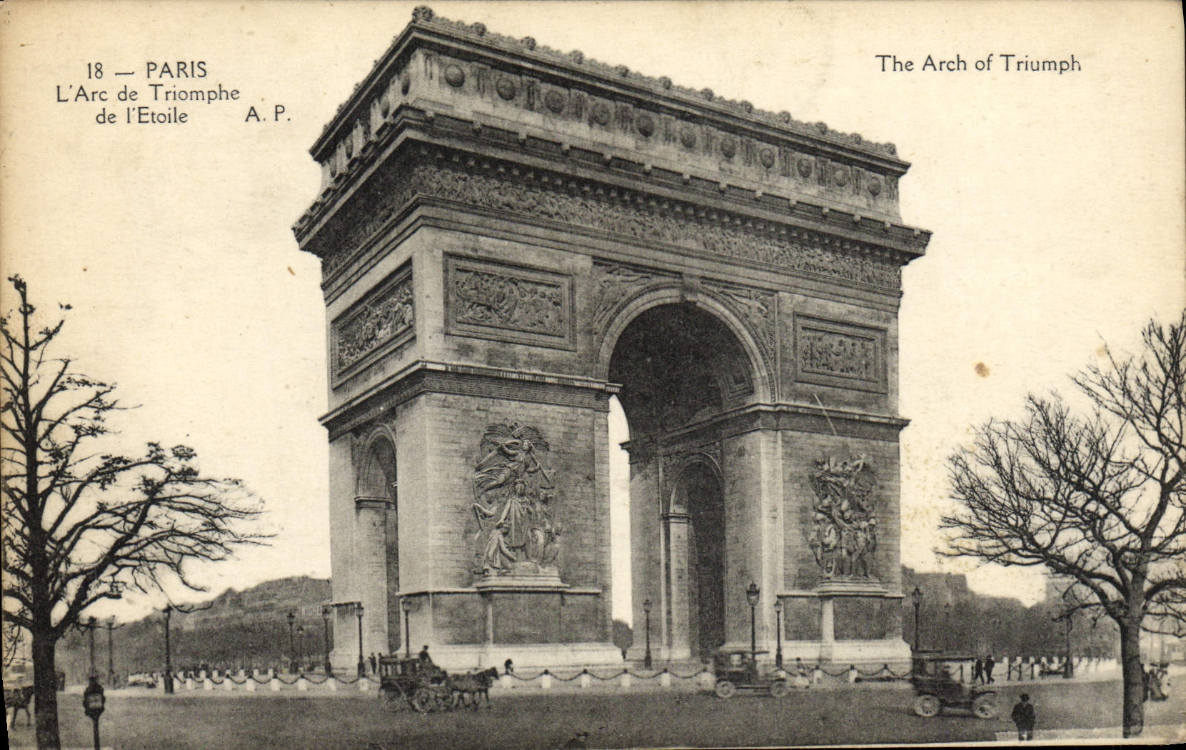 CPA Paris L'Arc de Triomphe de L'Etoile