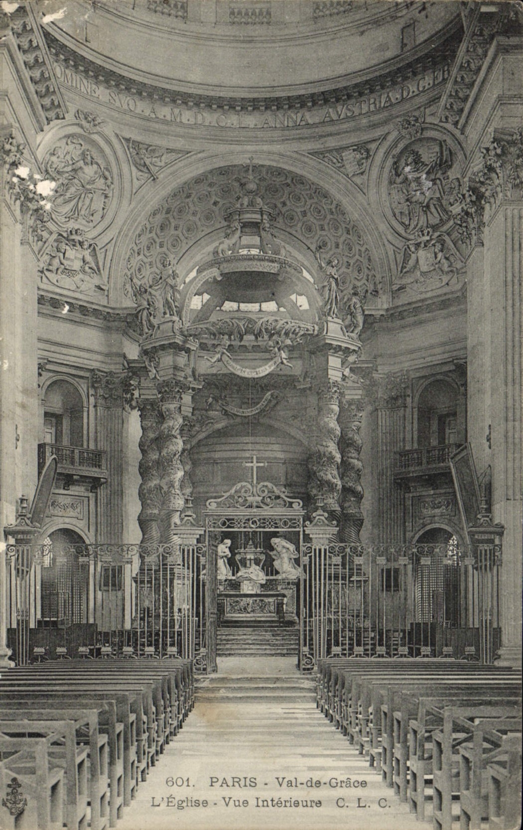 VINTAGE POSTCARD Paris Val de Grâce the Church Seen Interior