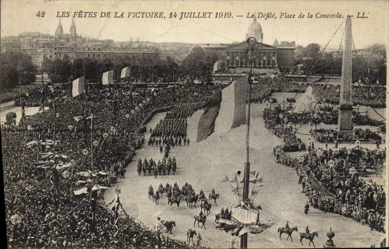 CPA Les Fetes De La Victoire 14 Juillet 1919 Le defile Place de la Concorde