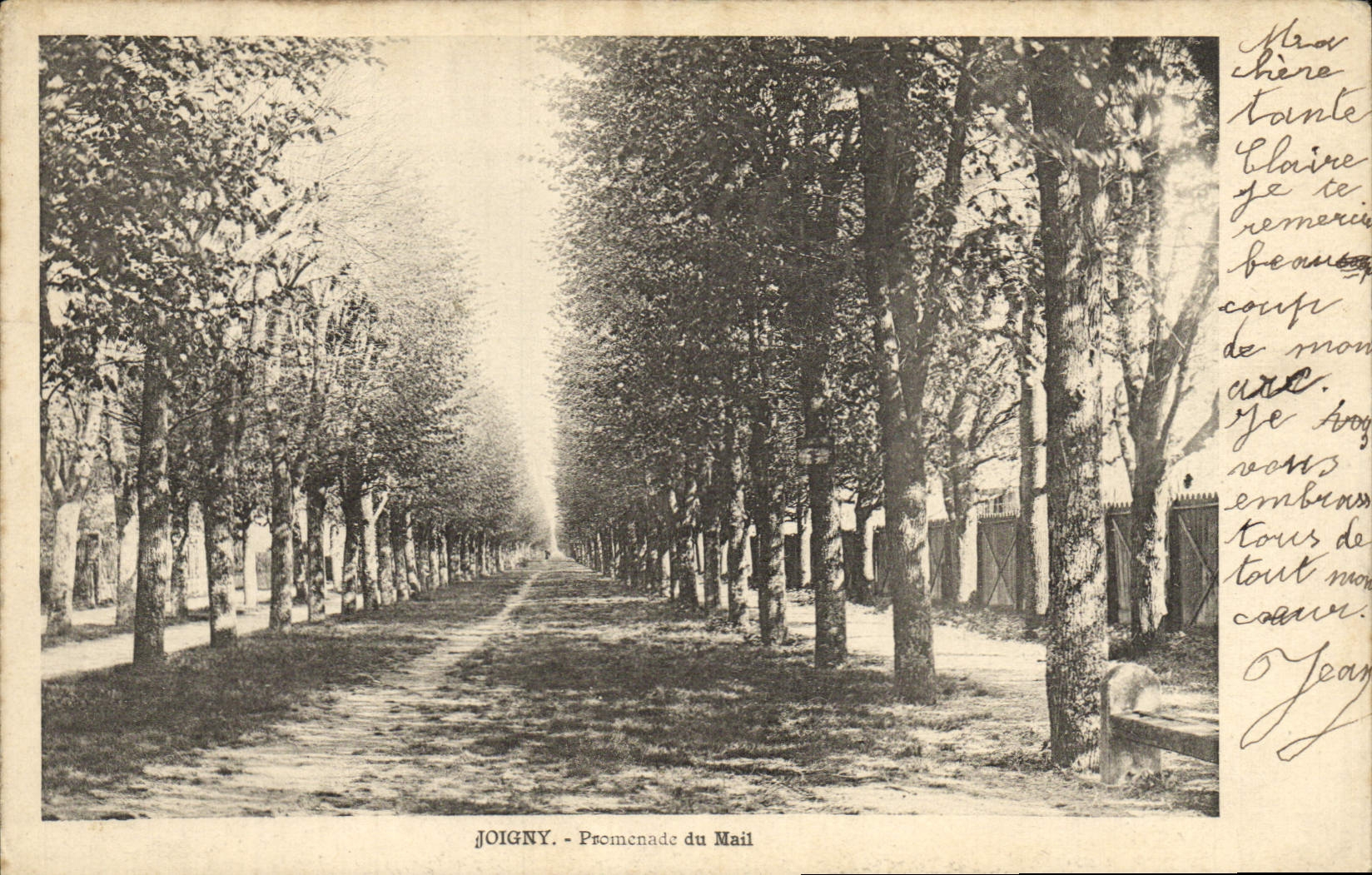 CPA Joigny Promenade Du Mail