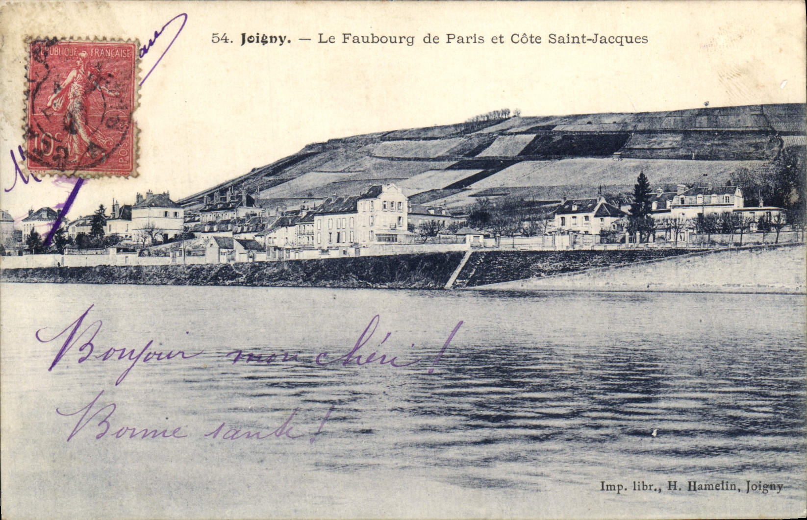 CPA Joigny Le Faubourg de Paris et Cote Saint Jacques
