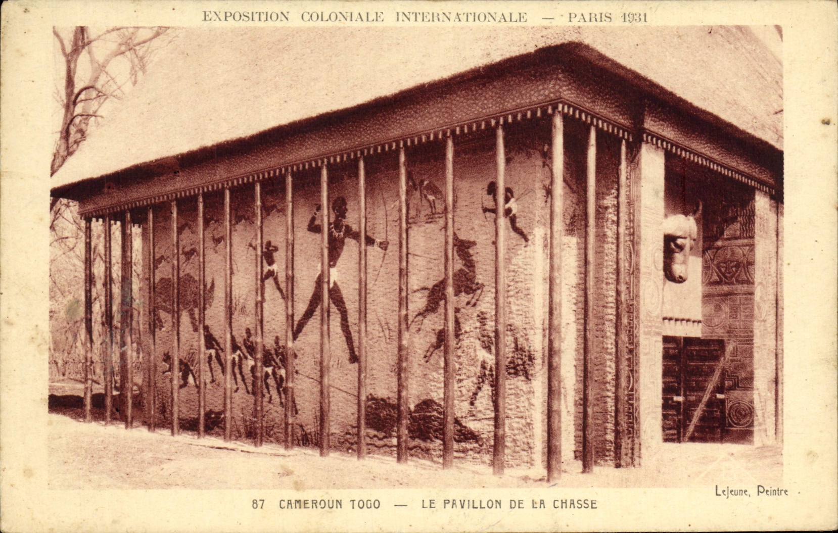 CPA Exposition Coloniale Internationale Paris 1931 Cameroun Togo La pavillon de la chasse