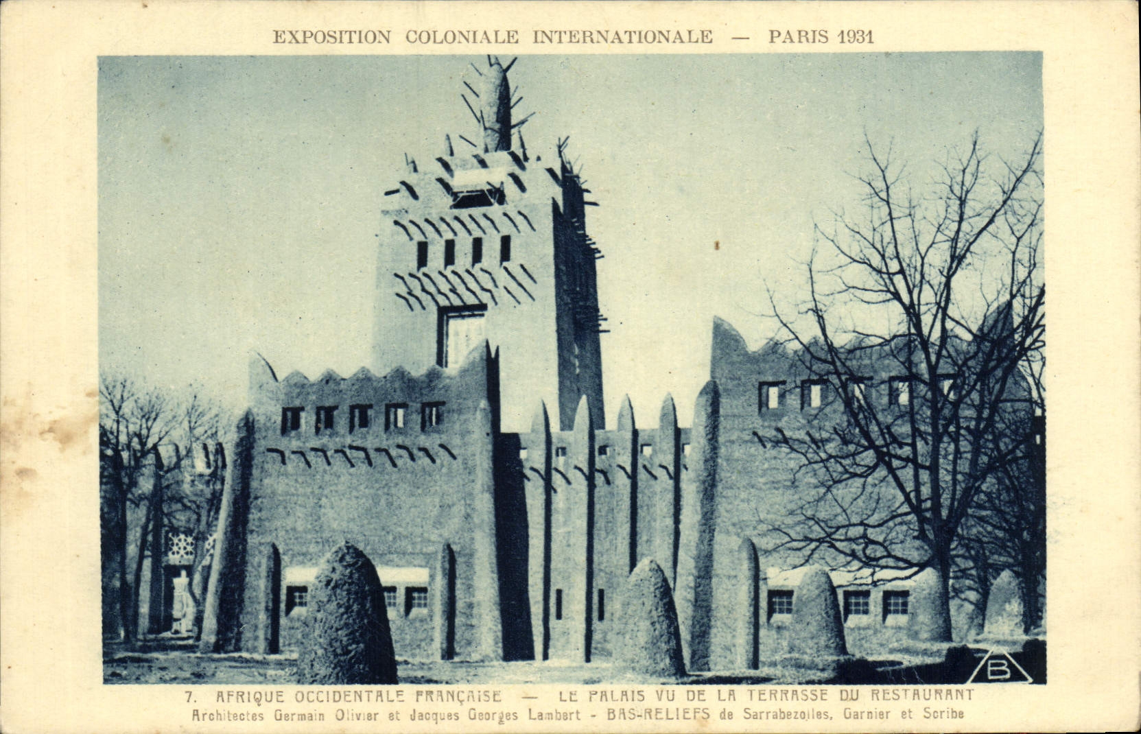 CPA Exposition Coloniale Internationale Paris 1931 Afrique occidantale Francaise La palais vu de la terrasse restaurant