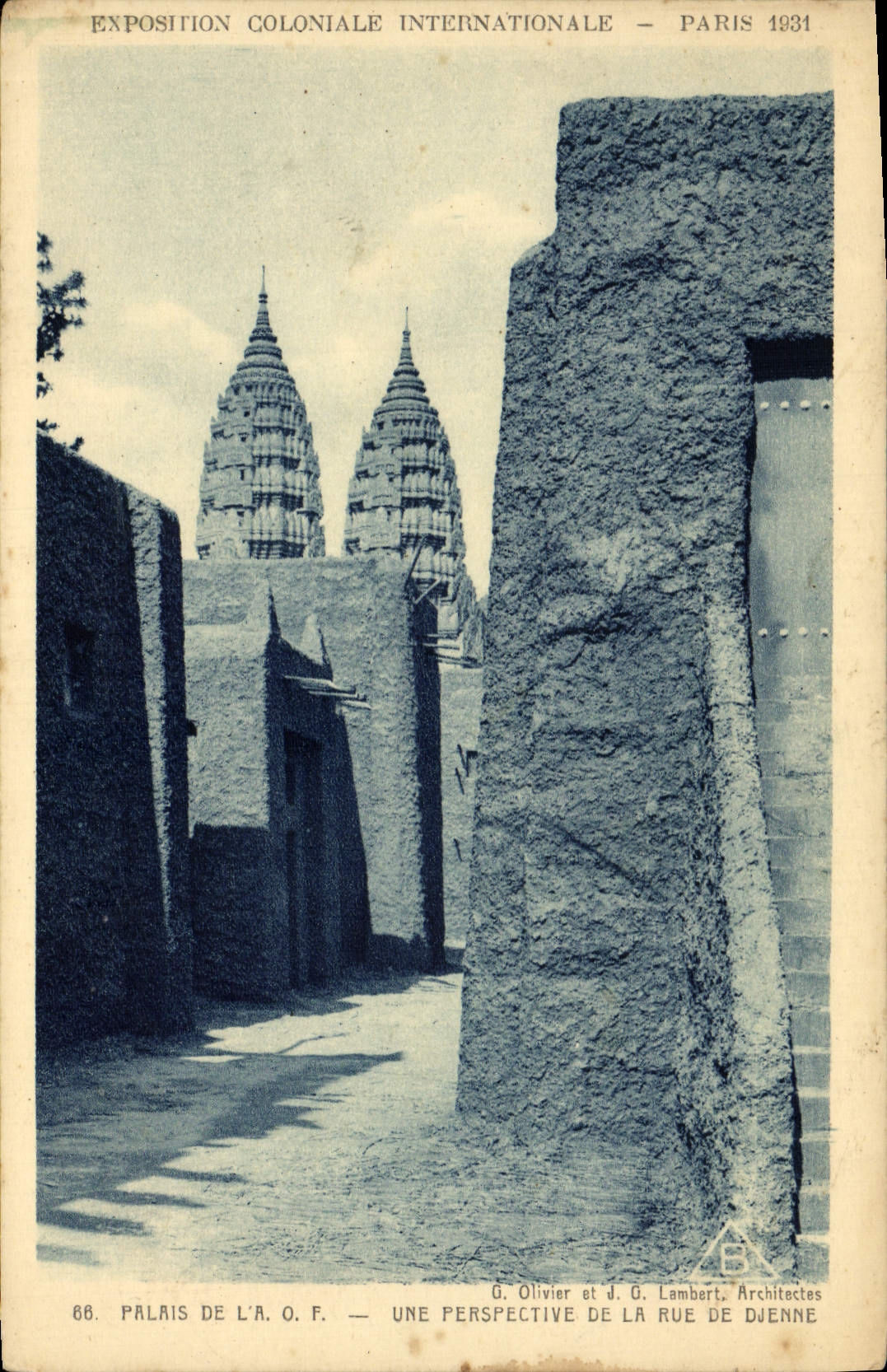 CPA Exposition Coloniale Internationale Paris 1931 Palais de l'AOF Perspective de la rue de Djenne