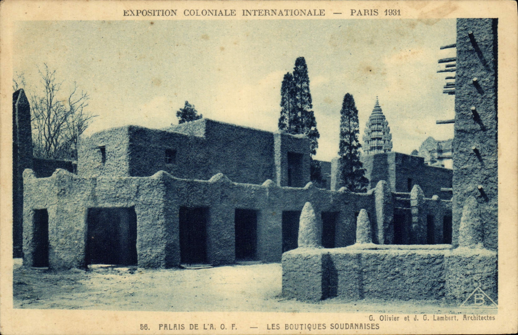 CPA Exposition Coloniale Internationale Paris 1931 Palais de l'AOF Les boutiques soudanaises Soudan
