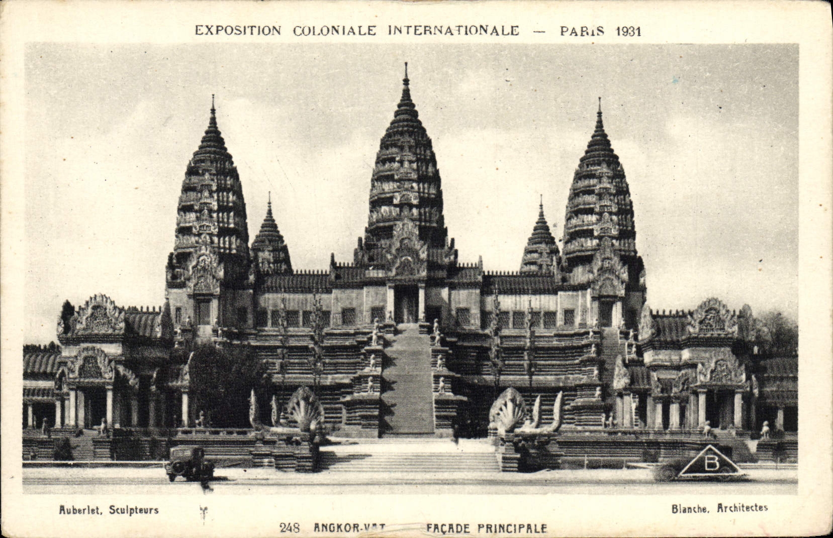 CPA Exposition Coloniale Internationale Paris 1931 Angkor Vat Facade principale