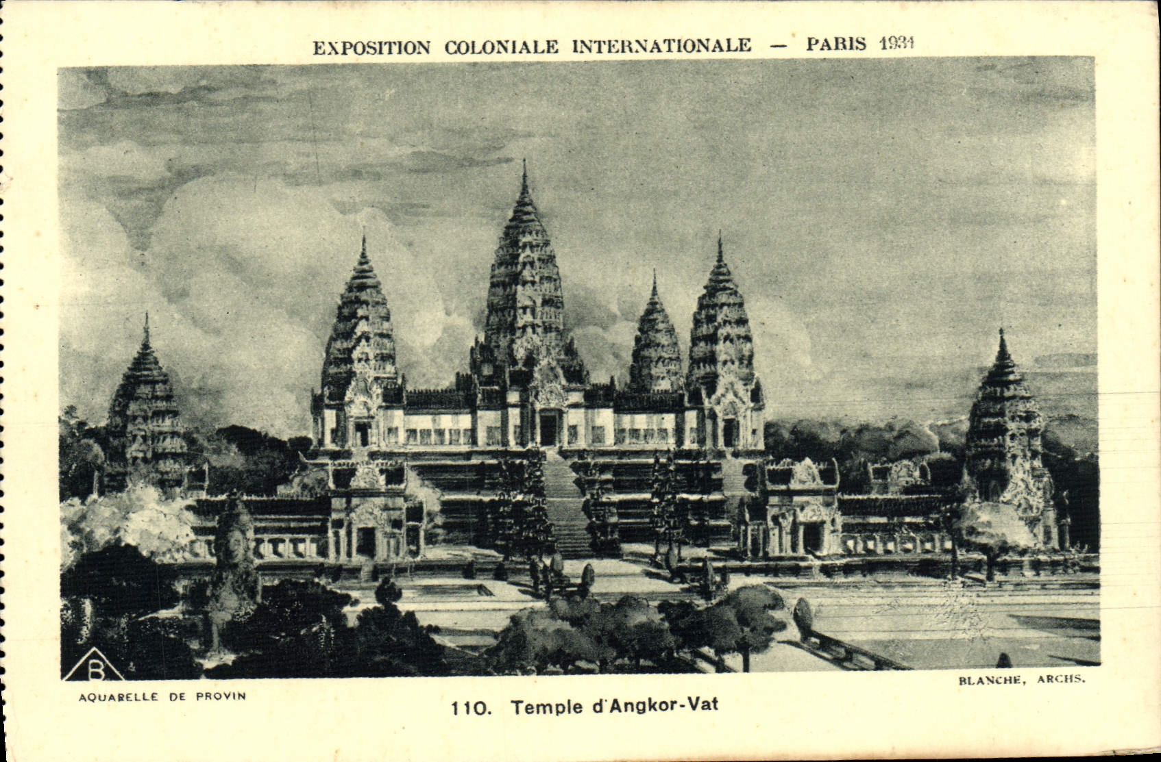 CPA Exposition Coloniale Internationale Paris 1931 Temple d'Angkor Vat