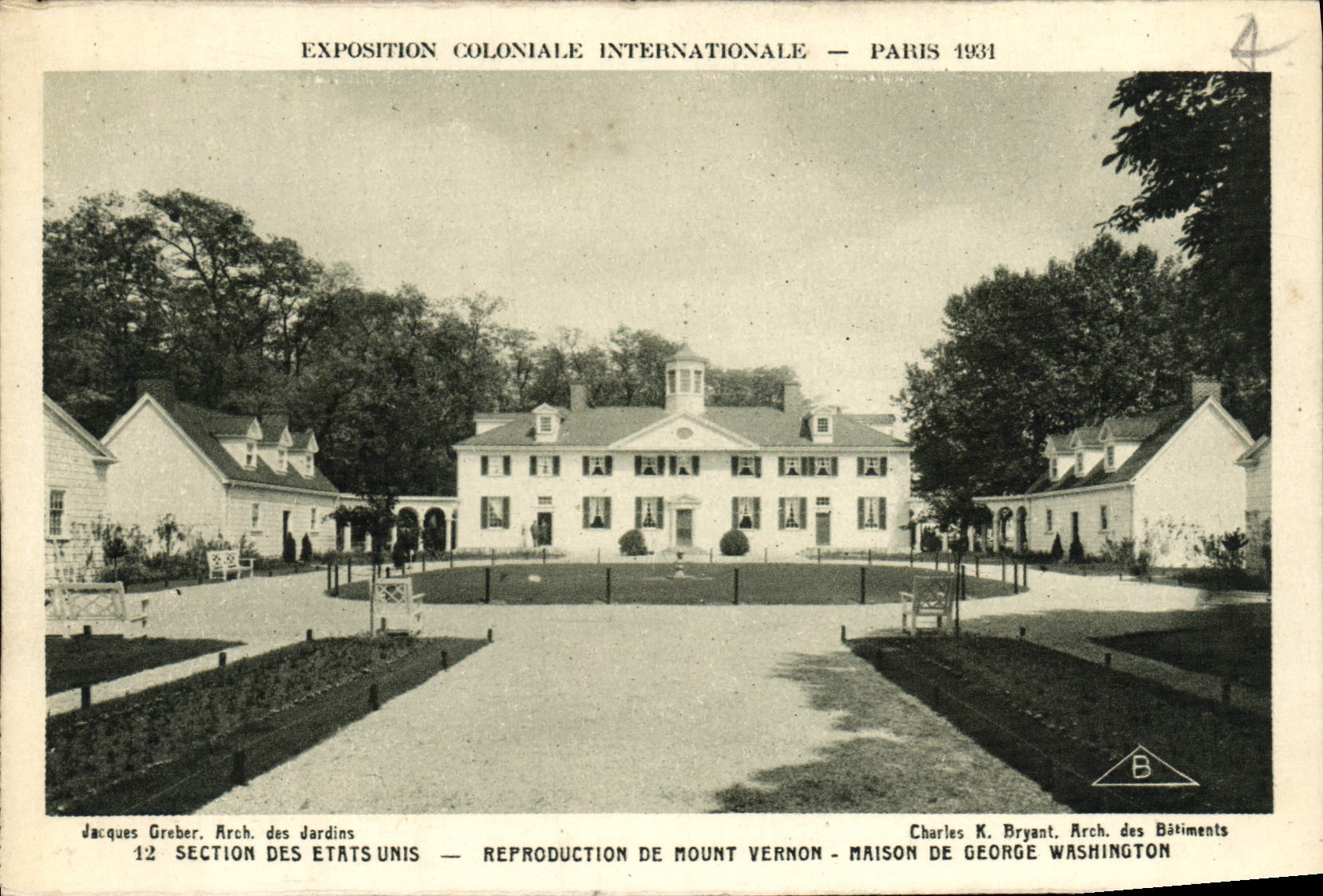 CPA Exposition Coloniale Internationale Paris 1931 Section Etats Unis Mont Vernon Washington 