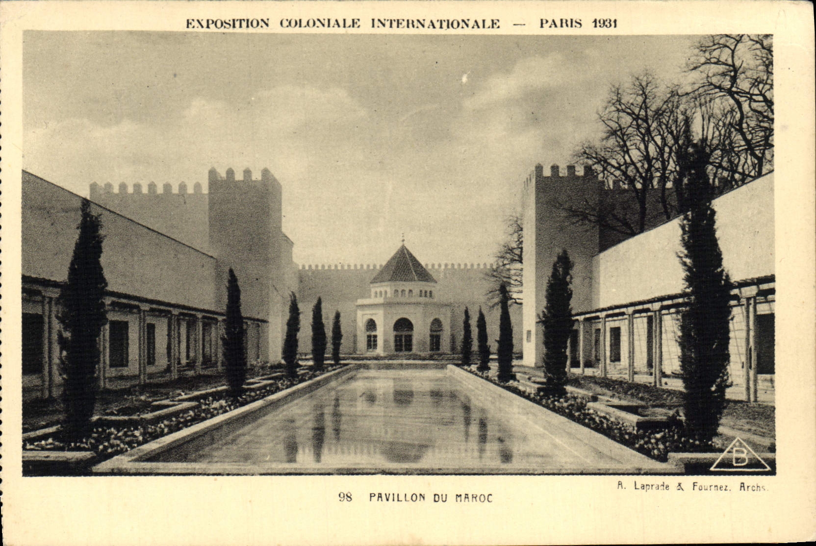 VINTAGE POSTCARD Fair Colonial International Paris 1931 Pavillon of Morocco