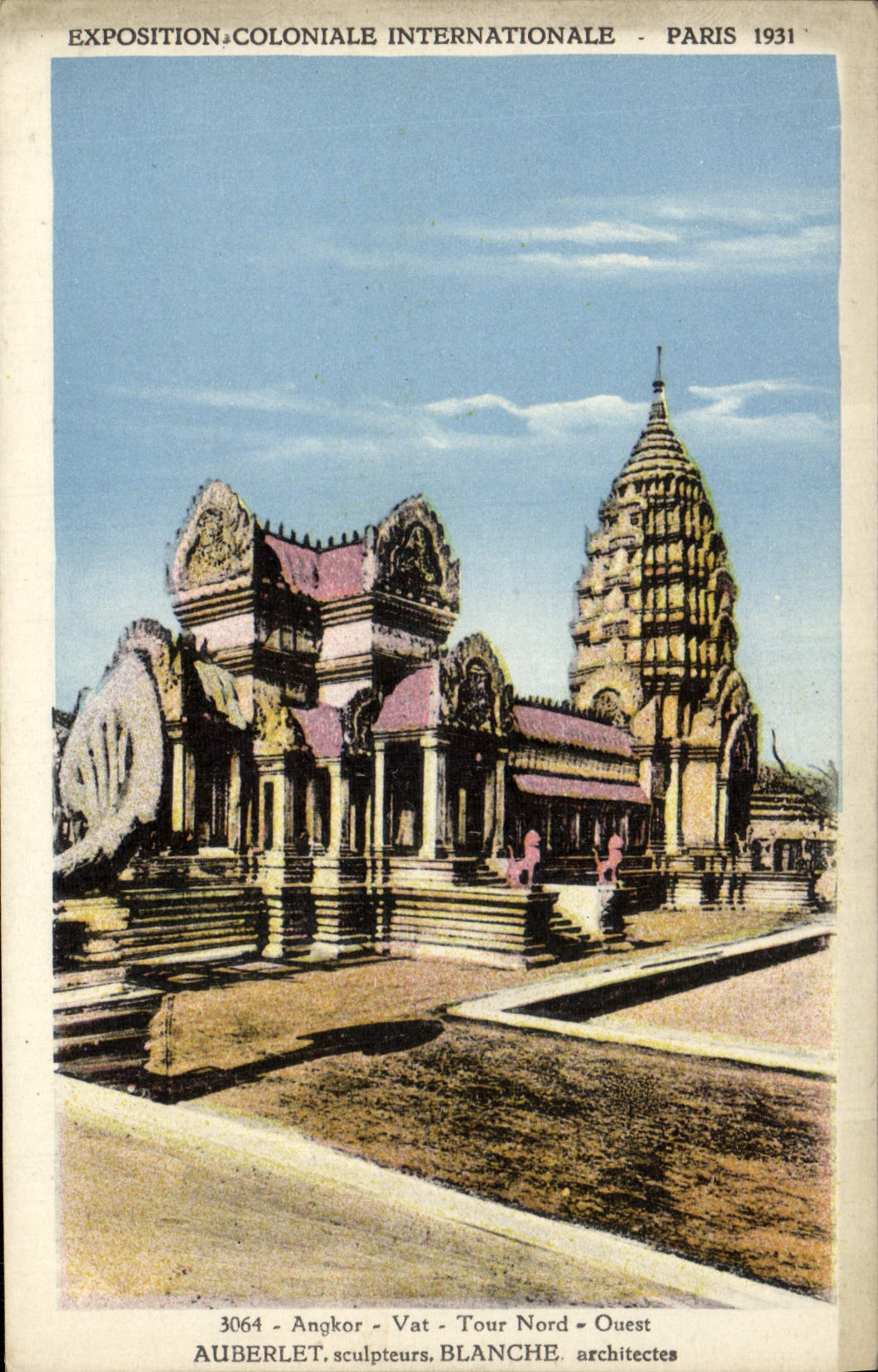 De la VENDIMIA de la POSTAL viaje internacional colonial 1931 de la cuba de París Angkor favorablemente Nord Ouest