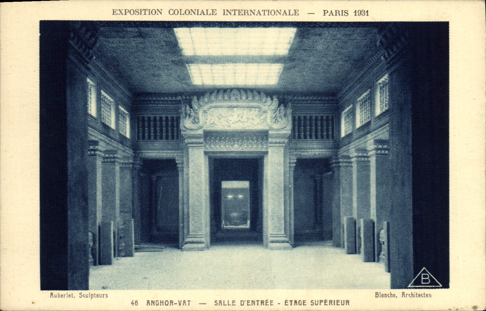 CPA Exposition Coloniale Internationale Paris 1931 Angkor Vat Salle d'entree Salle d'entree Etage superieur