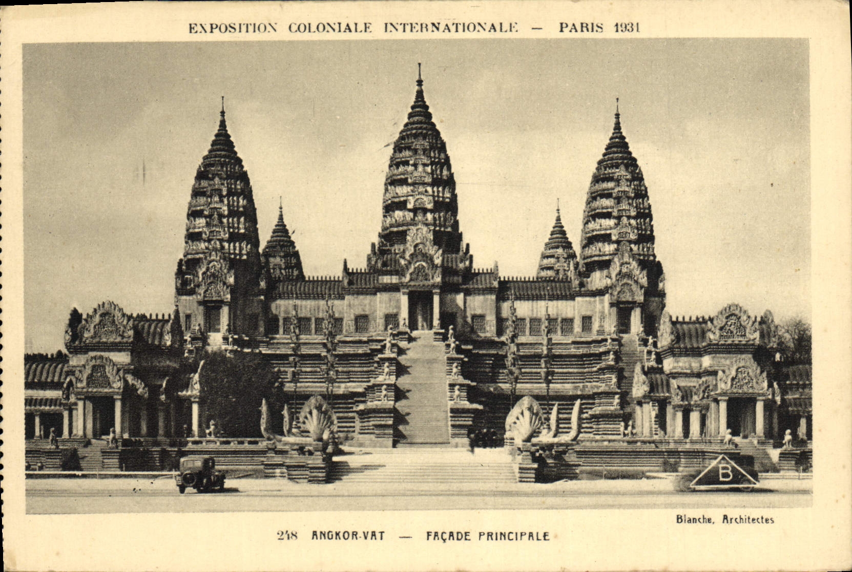 CPA Exposition Coloniale Internationale Paris 1931 Angkor Vat Facade principale