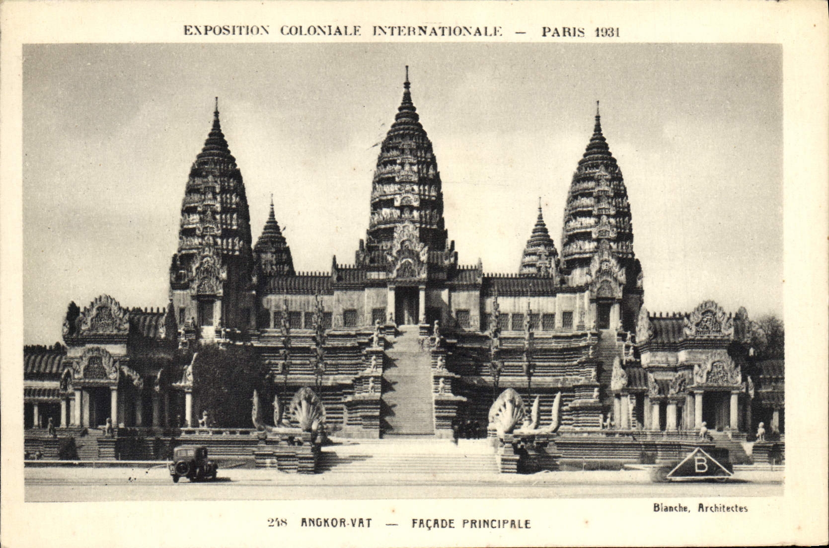 CPA Exposition Coloniale Internationale Paris 1931 Angkor Vat Facade principale