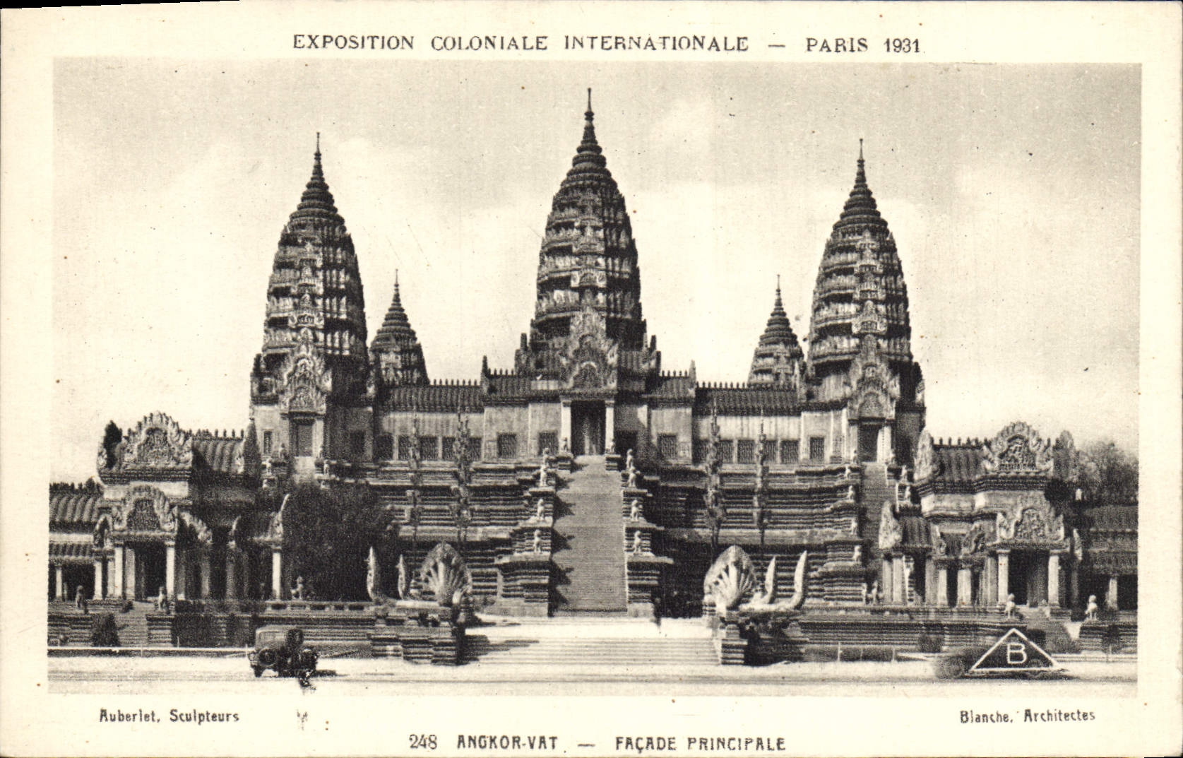 CPA Exposition Coloniale Internationale Paris 1931 Angkor Vat Facade principale