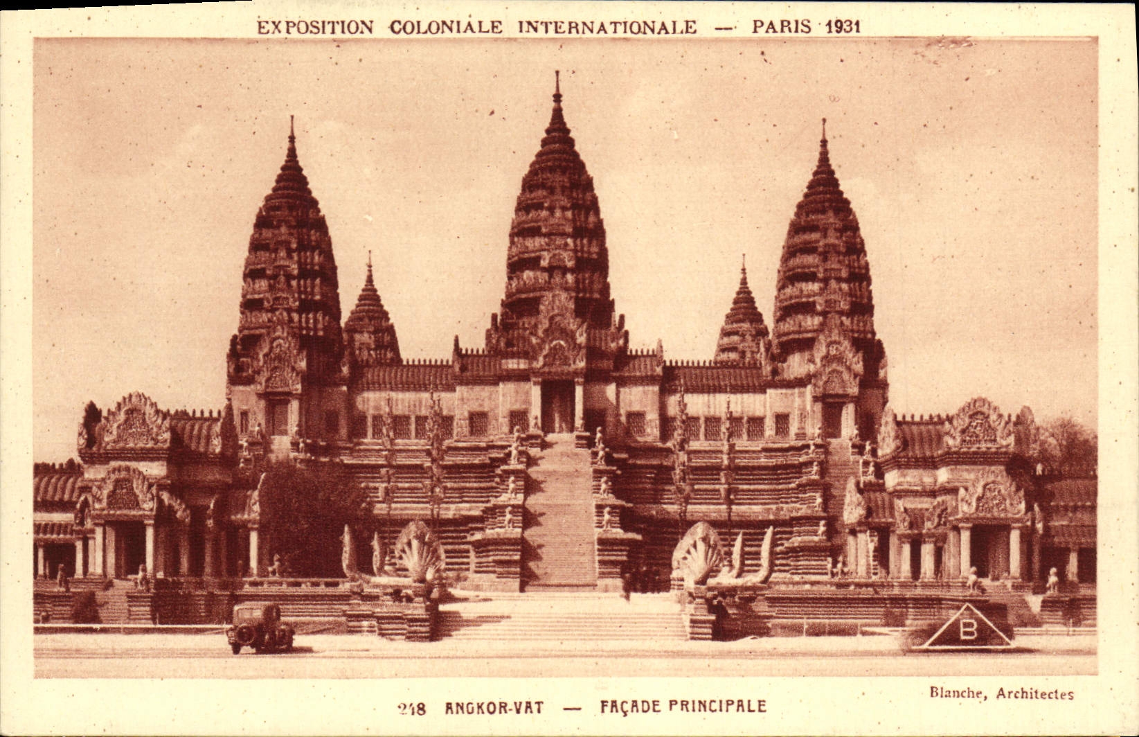 CPA Exposition Coloniale Internationale Paris 1931 Angkor Vat Facade principale