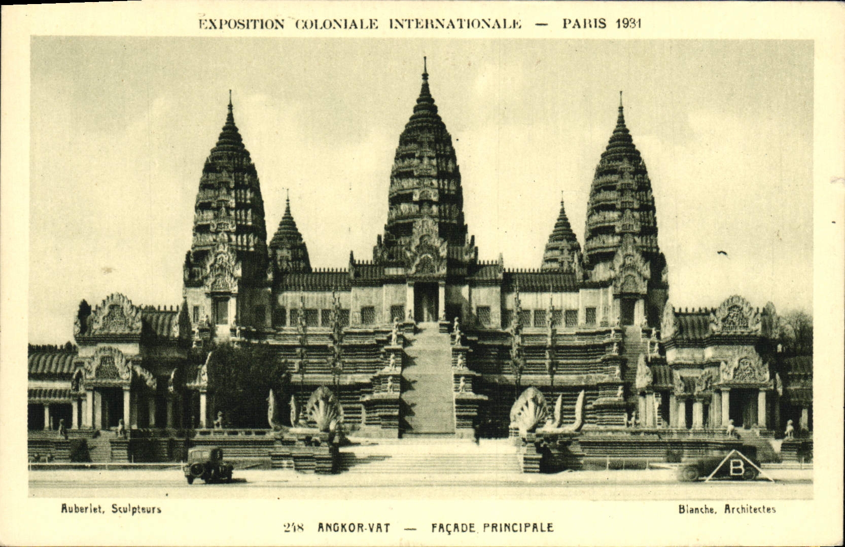 CPA Exposition Coloniale Internationale Paris 1931 Angkor Vat Facade principale