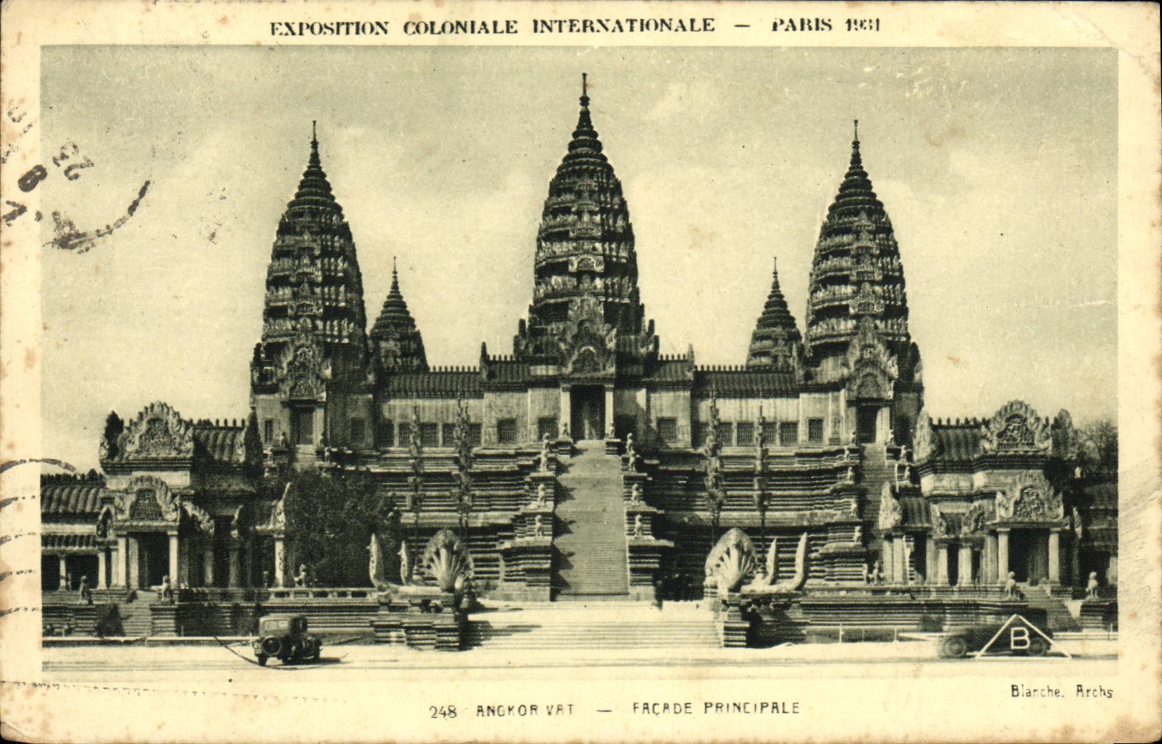 CPA Exposition Coloniale Internationale Paris 1931 Angkor Vat Facade principale