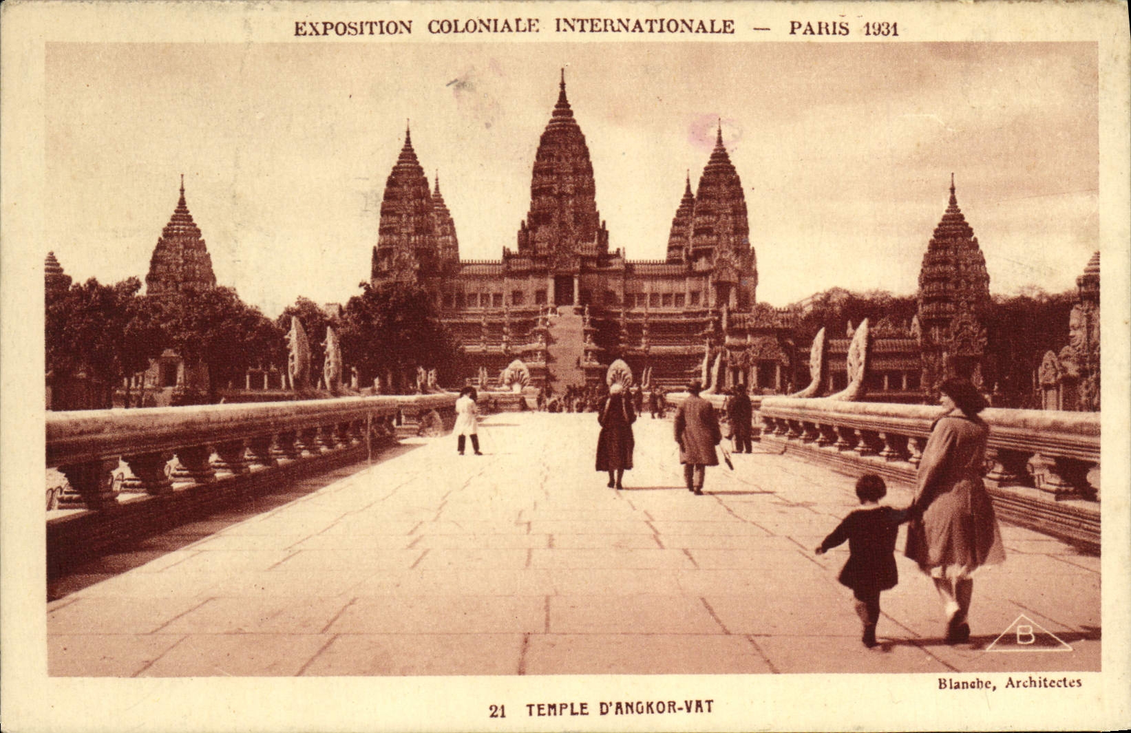 CPA Exposition Coloniale Internationale Paris 1931 Temple d'Angkor Vat
