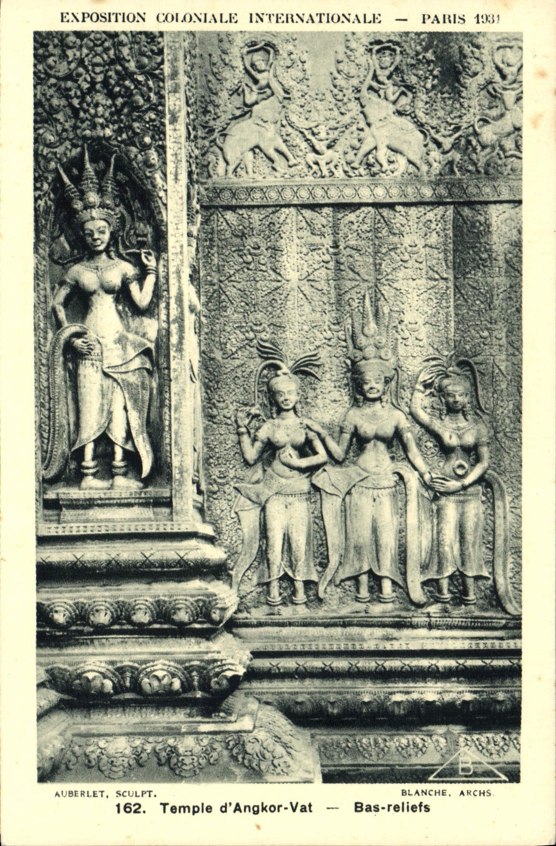CPA Exposition Coloniale Internationale Paris 1931 Temple d'Angkor Vat Bas reliefs