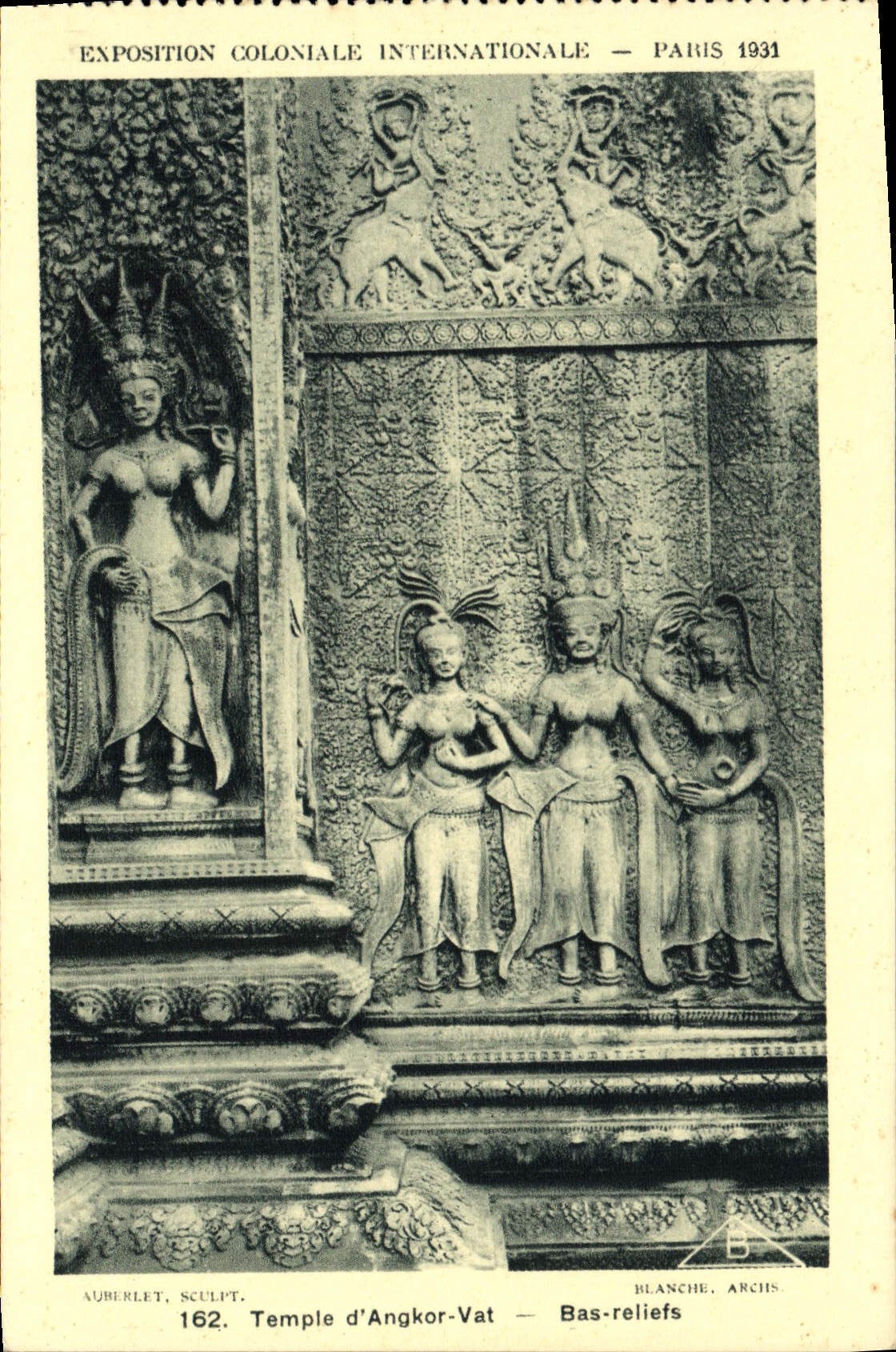 CPA Exposition Coloniale Internationale Paris 1931 Temple d'Angkor Vat Bas reliefs