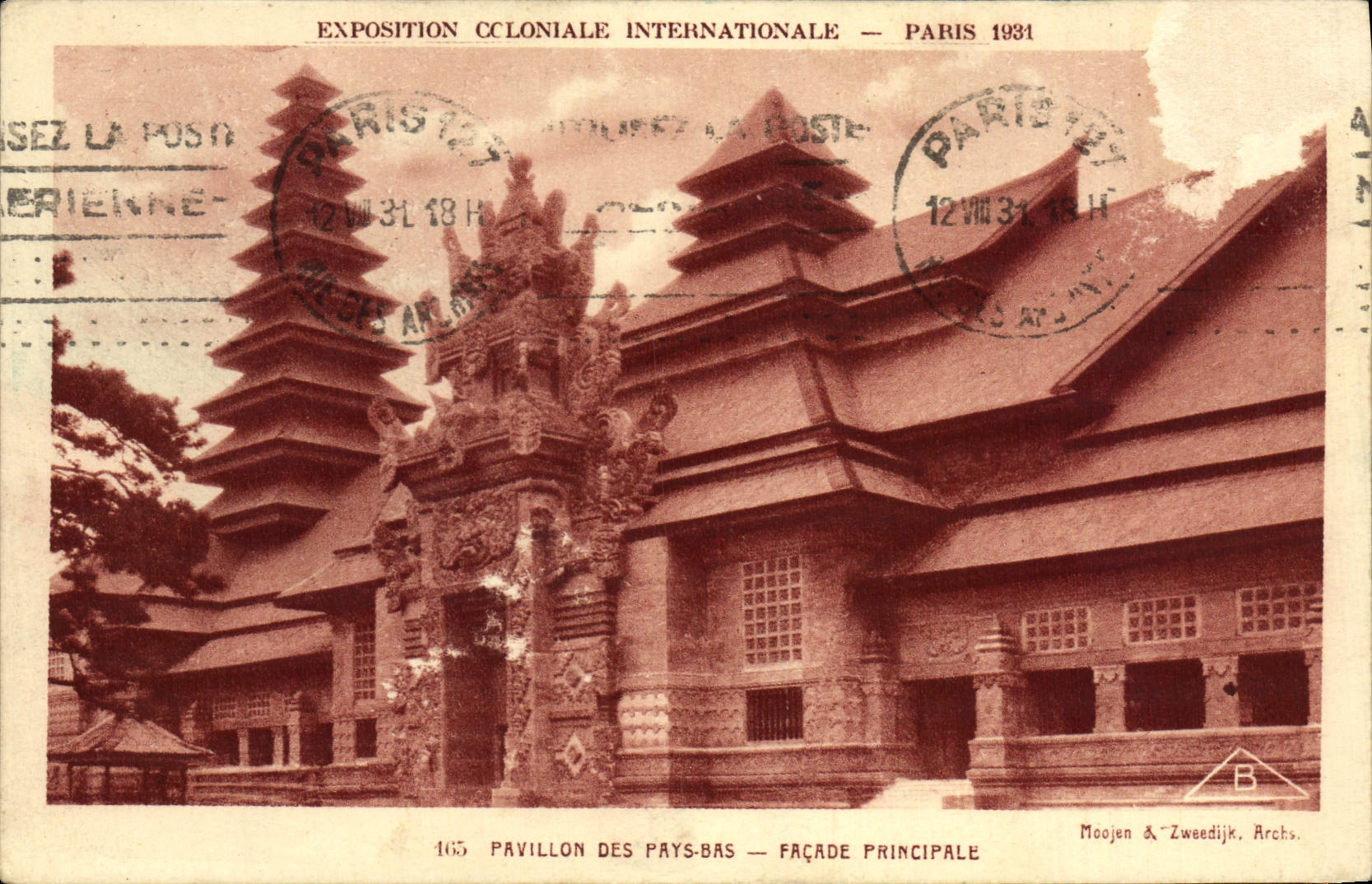 CPA Exposition Coloniale Internationale Paris 1931 Pavillon des Pays Bas Facade principale