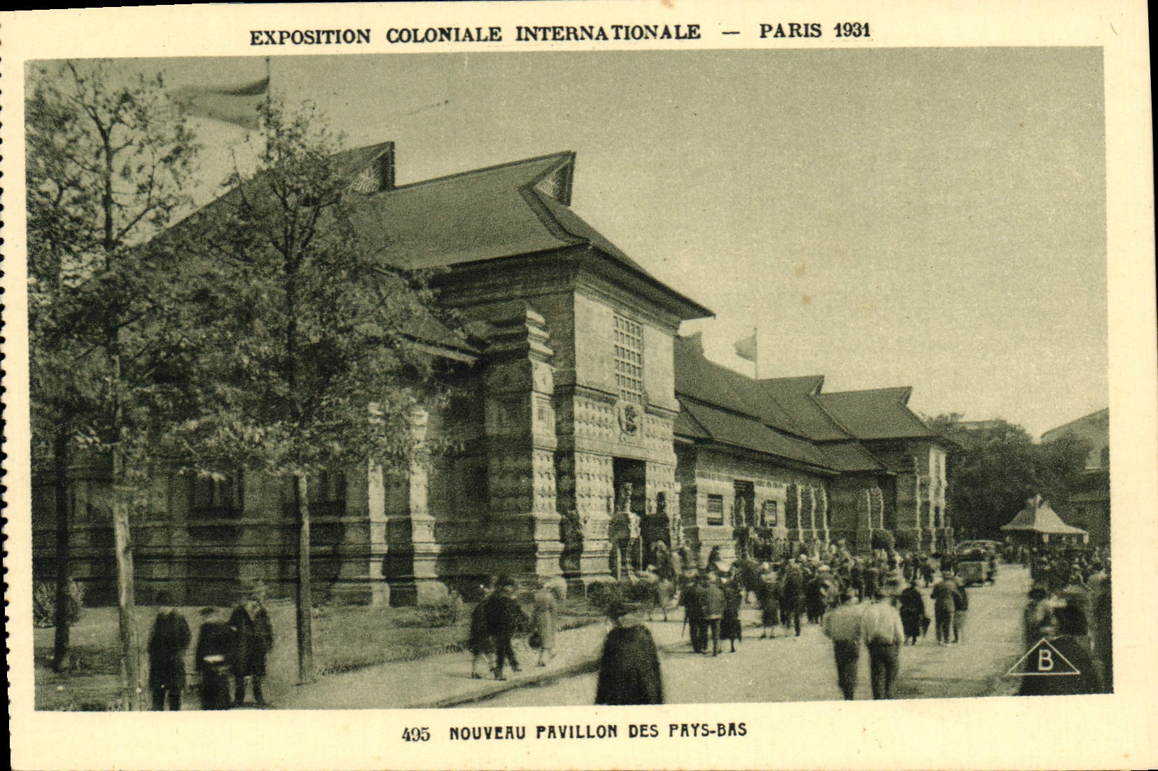 VINTAGE POSTCARD Fair Colonial International Paris 1931 New house of the Netherlands
