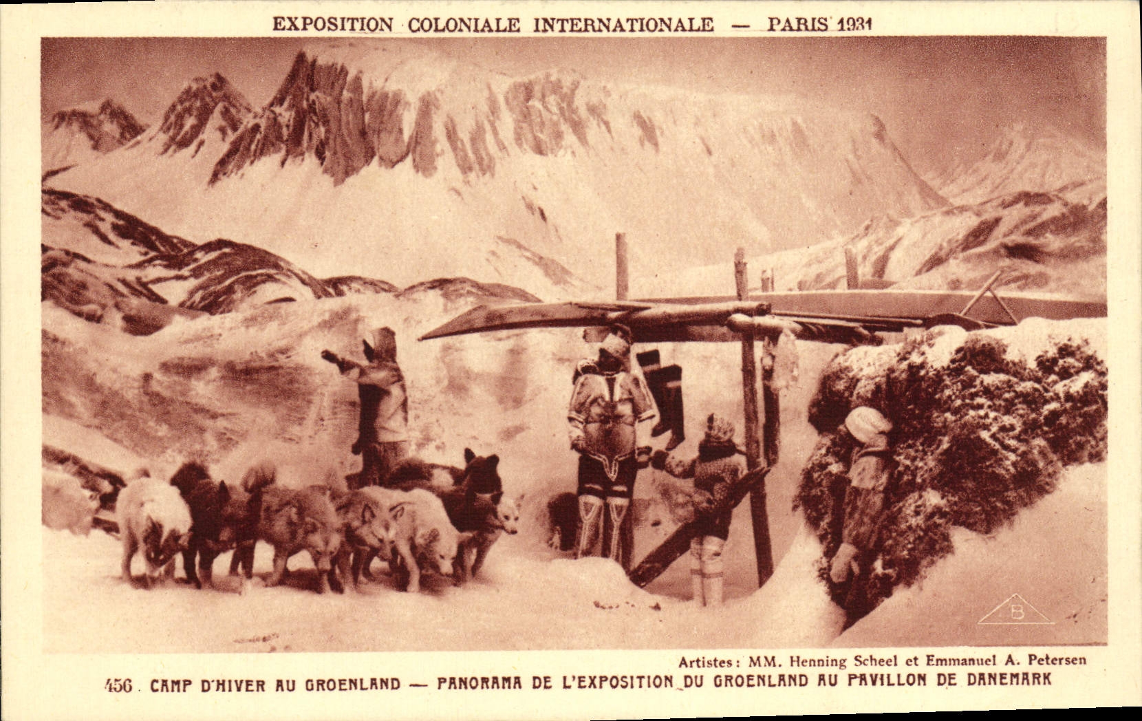 CPA Exposition Coloniale Internationale Paris 1931 Camp d'hiver au Groenland Panorama de l'exposition Groenland Danemark