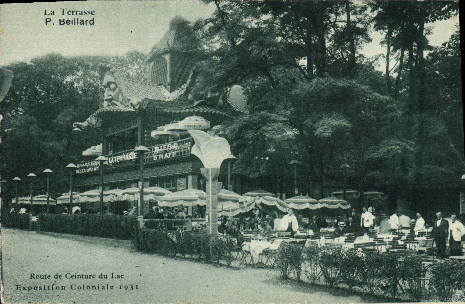 CPA Exposition Coloniale Internationale Paris 1931 Terrasse Beillard Route du ceinture du lac 