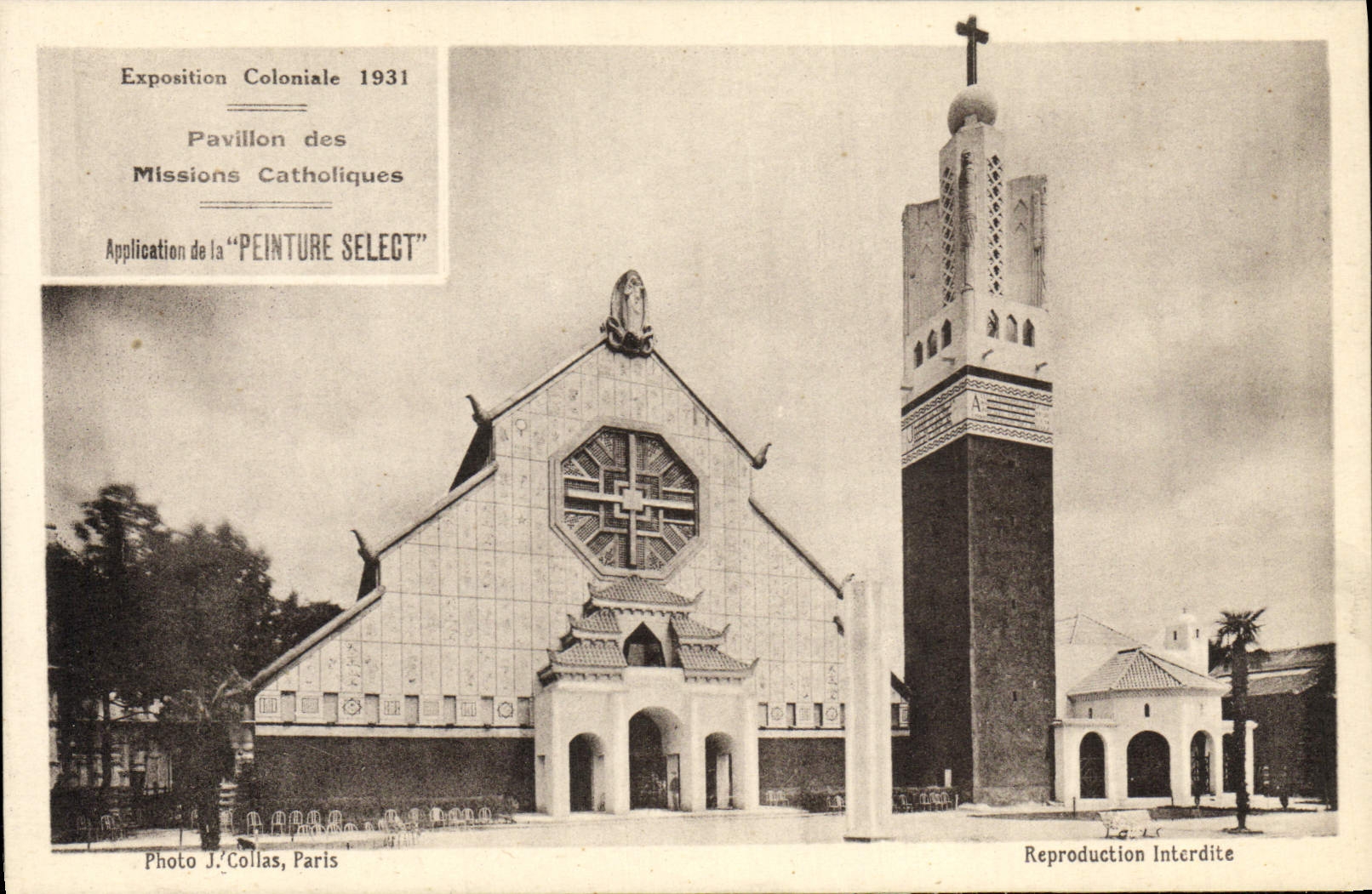 CPA Paris Exposition Coloniale 1931 Paris Pavillon des missions catholiques
