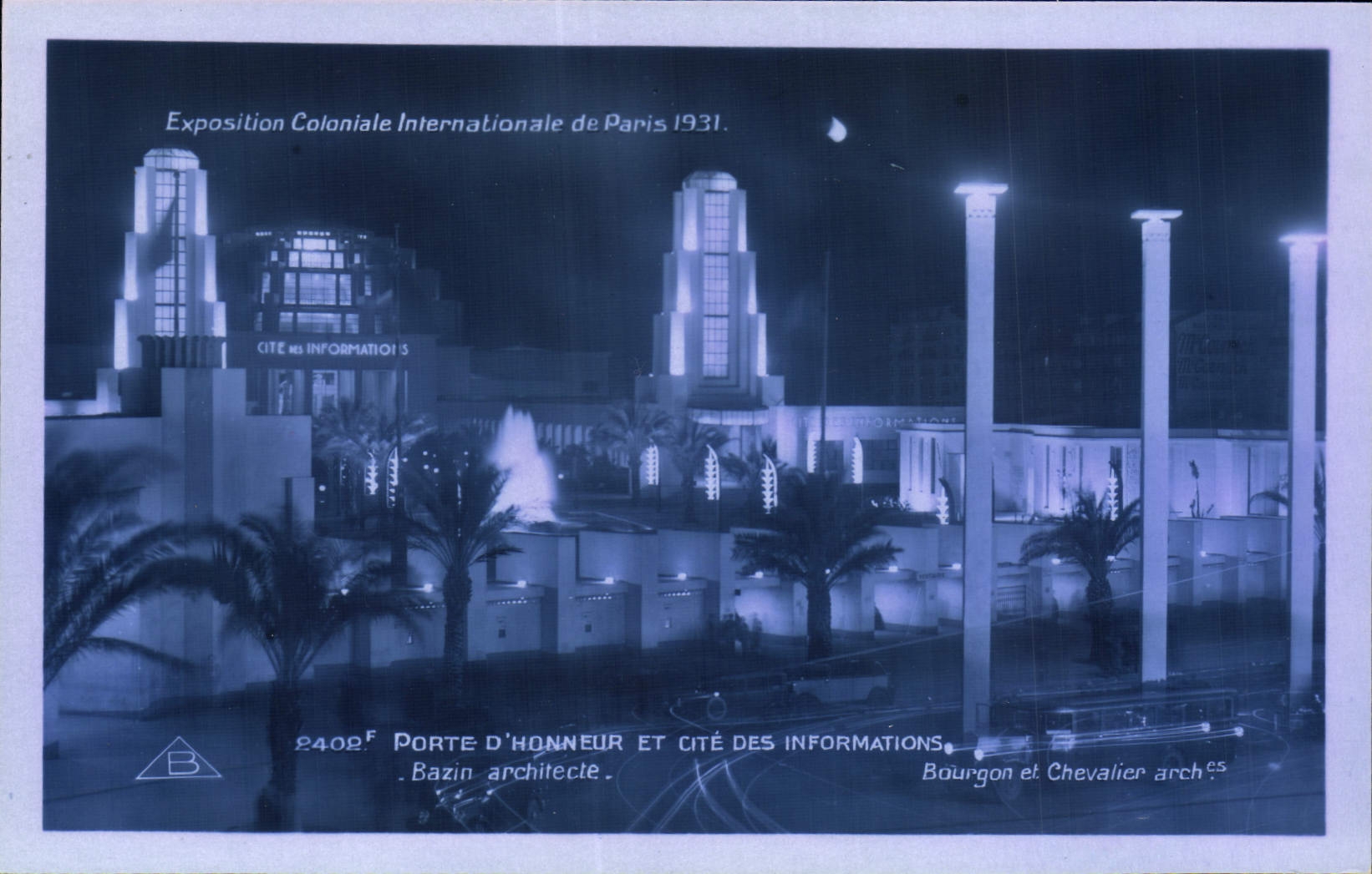 CPA Exposition Coloniale Internationale De Paris Porte D'Honneur Et Cite Des Informatons Bazin Architeche