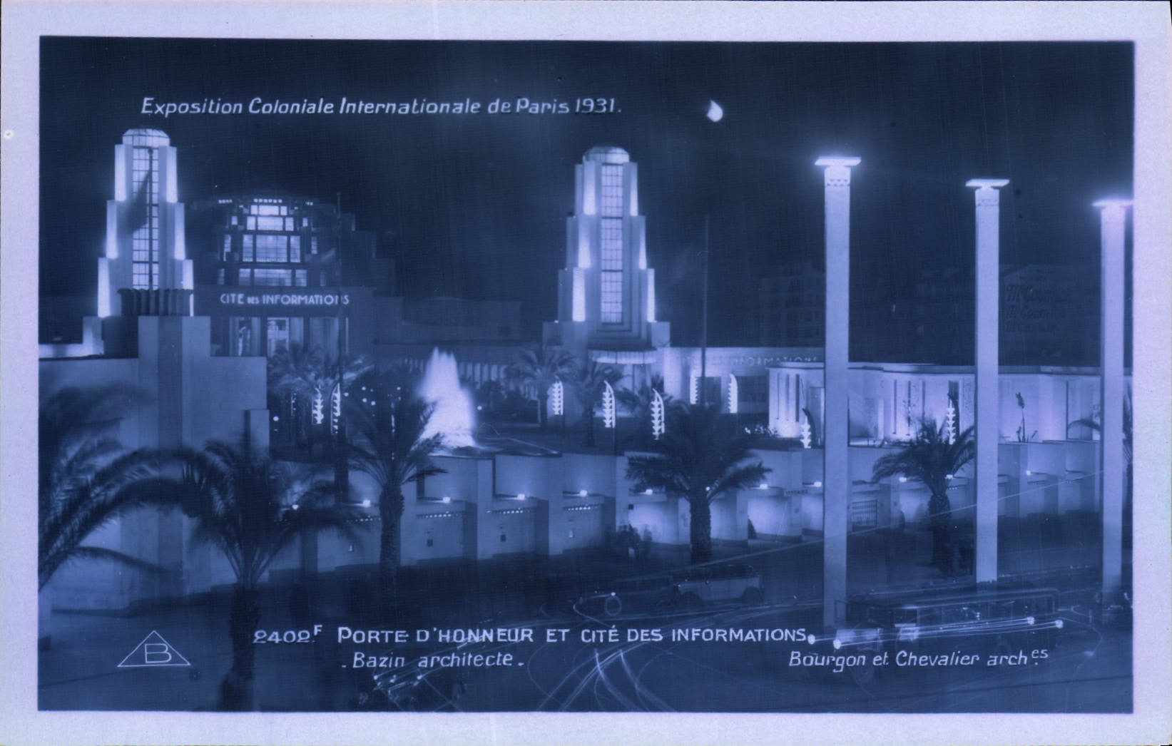 CPA Exposition Coloniale Internationale De Paris Porte D'Honneur Et Cite Des Informatons Bazin Architeche